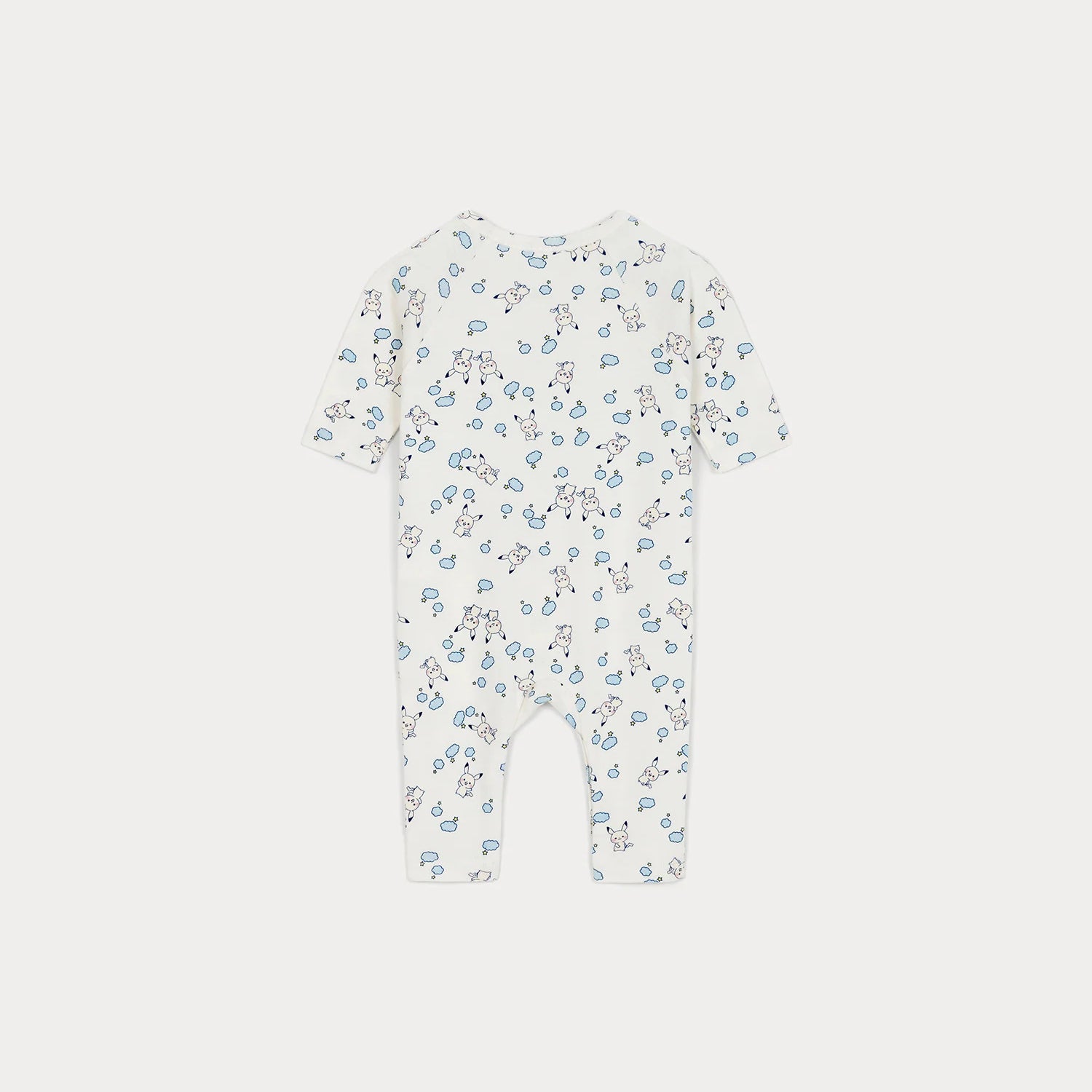 Baby Boys & Girls White Printed Cotton Babysuit