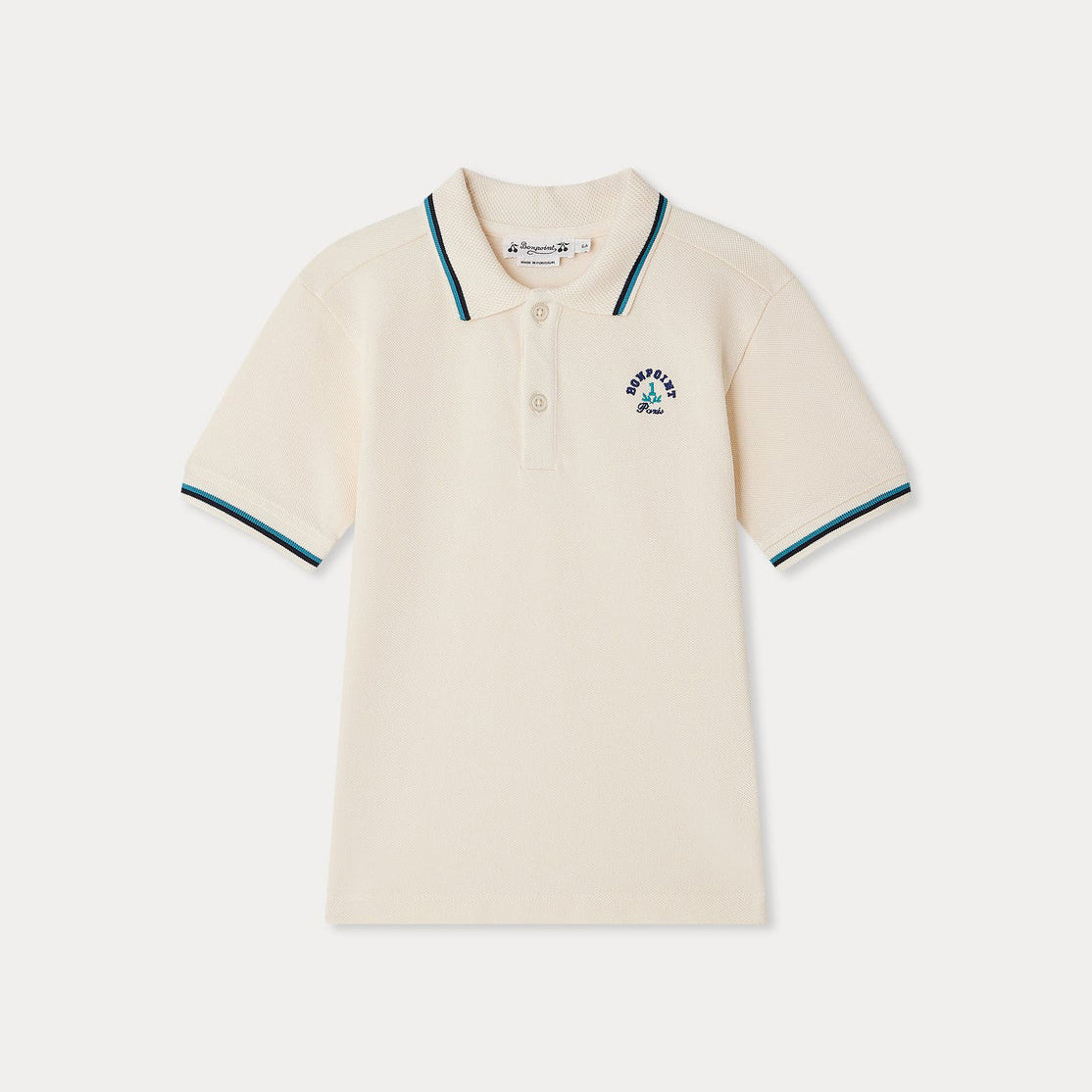 Boys Ivory Cotton Polo Shirt