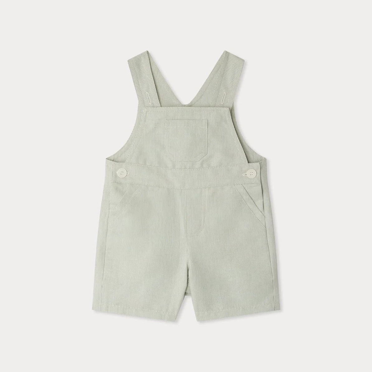 Baby Boys & Girls Light Green Stripes Jumpsuit