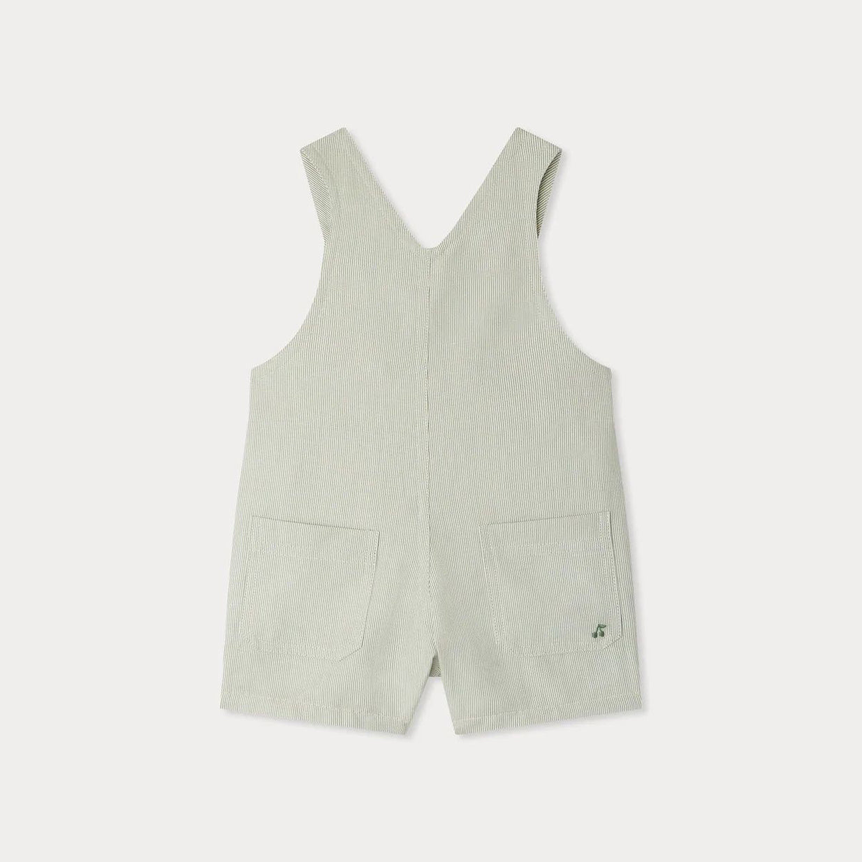 Baby Boys & Girls Light Green Stripes Jumpsuit