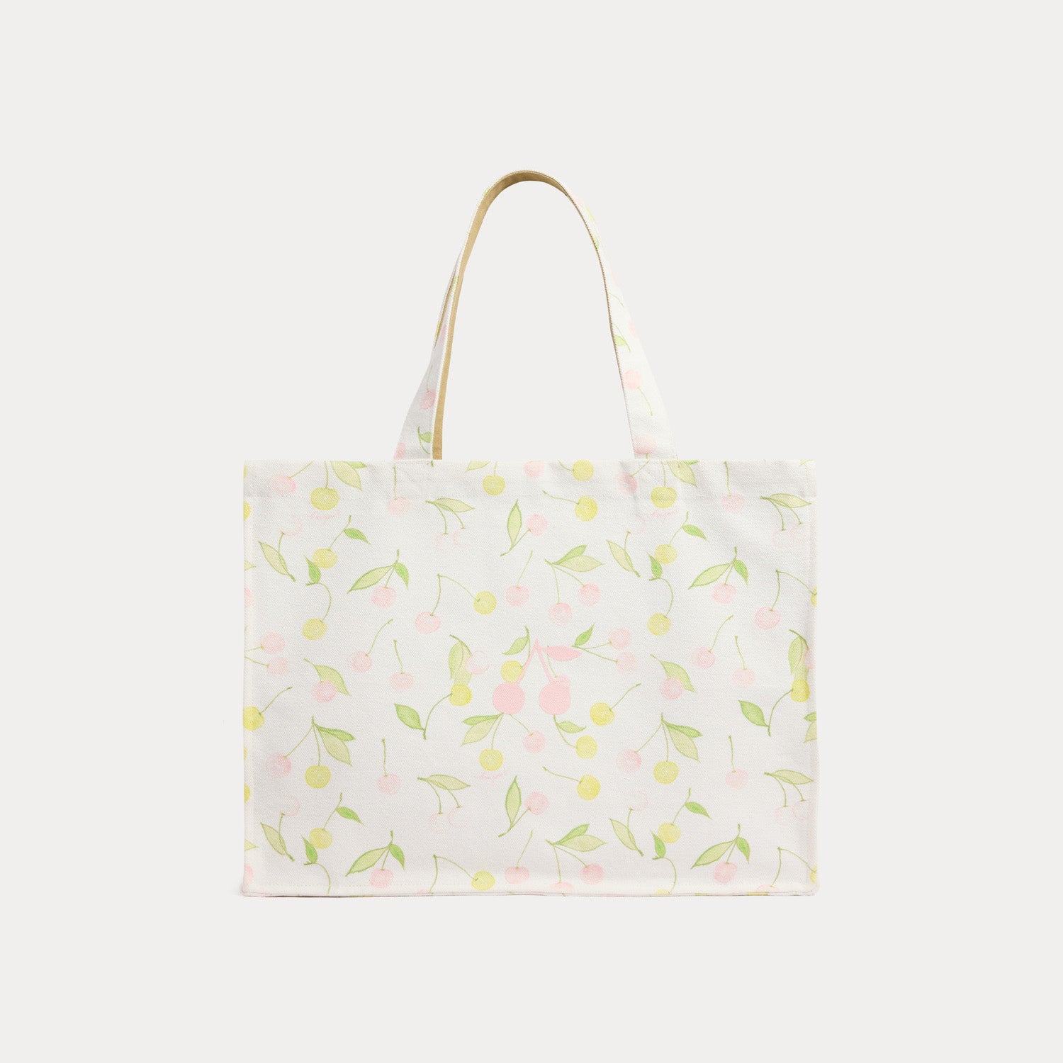 Girls White Cherry Printed Handbag(35 x 28 x 14 cm)