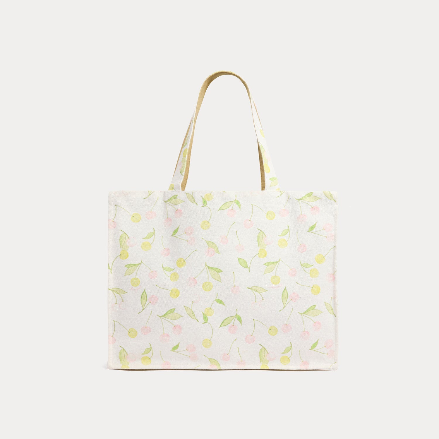 Girls White Cherry Printed Handbag(35 x 28 x 14 cm)