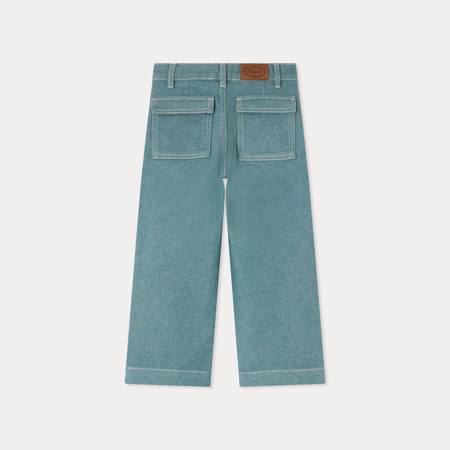 Girls Green Cotton Trousers