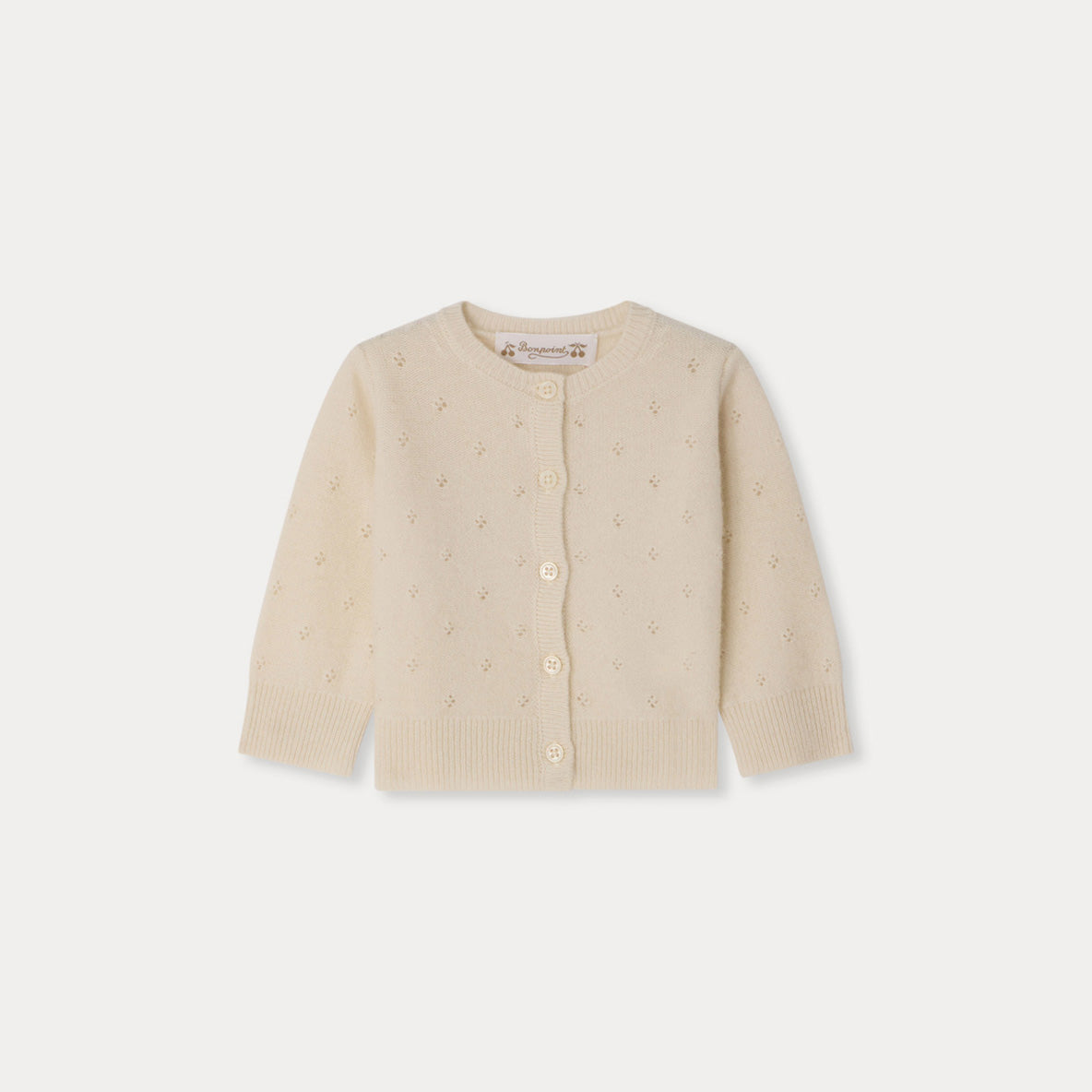 Baby Girls Ivory Cashmere Cardigan