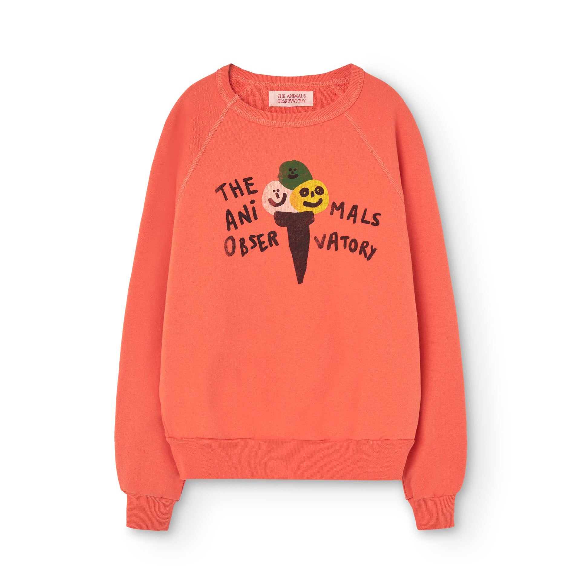 Boys & Girls Orange Printed Cotton Sweatshirt