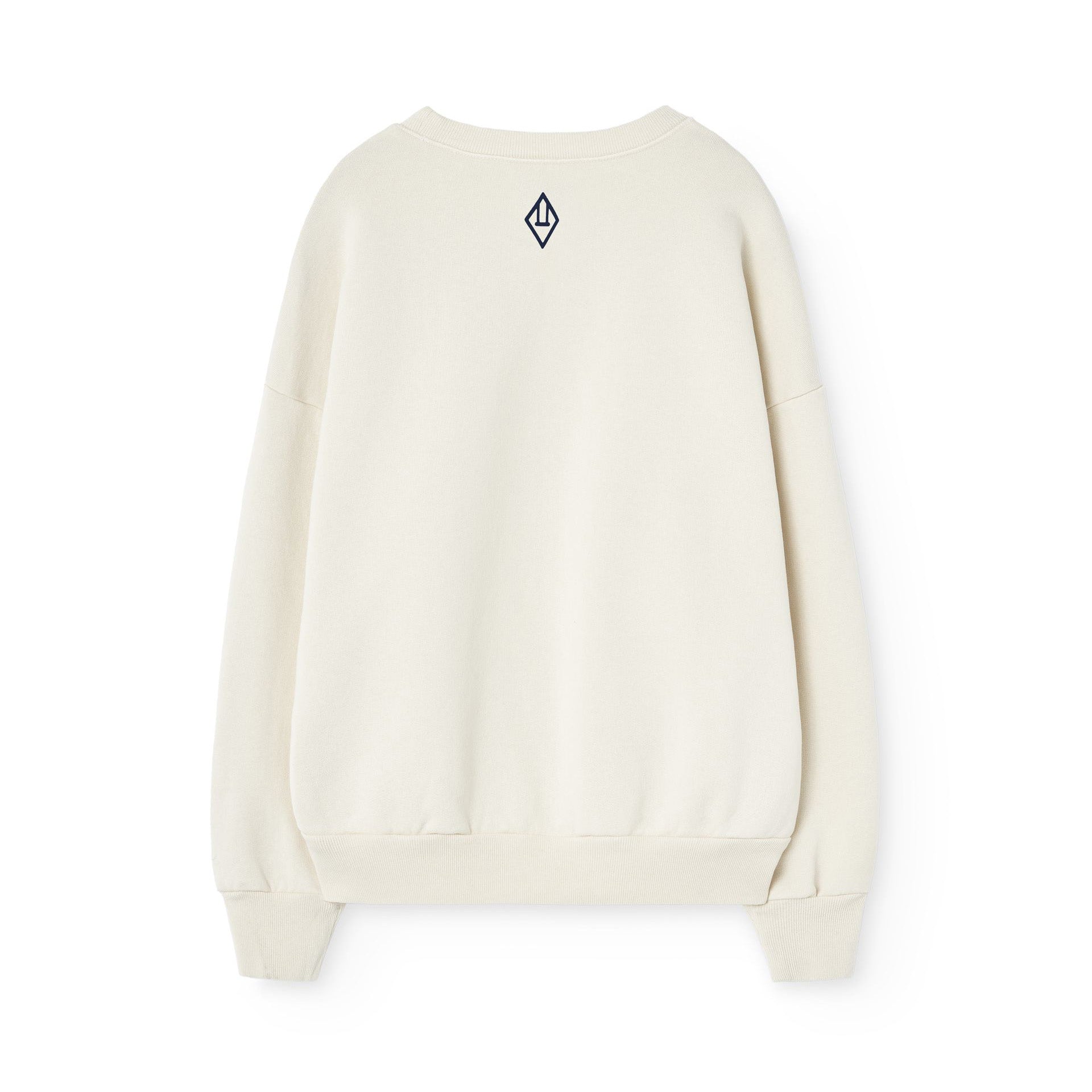 Boys & Girls White Logo Cotton Sweatshirt