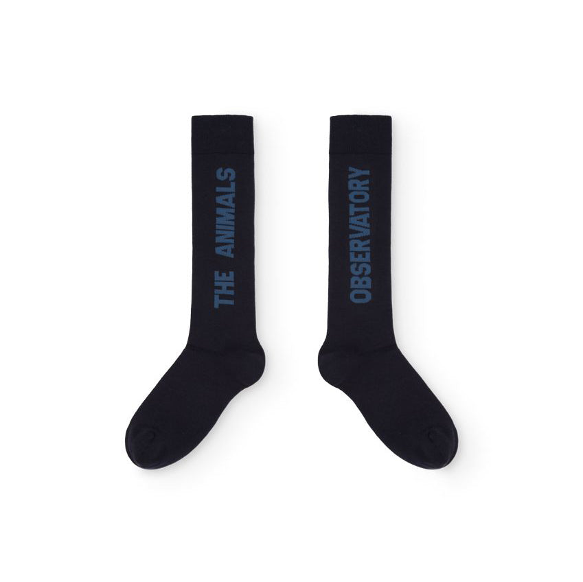 Boys & Girls Navy Logo Cotton Socks