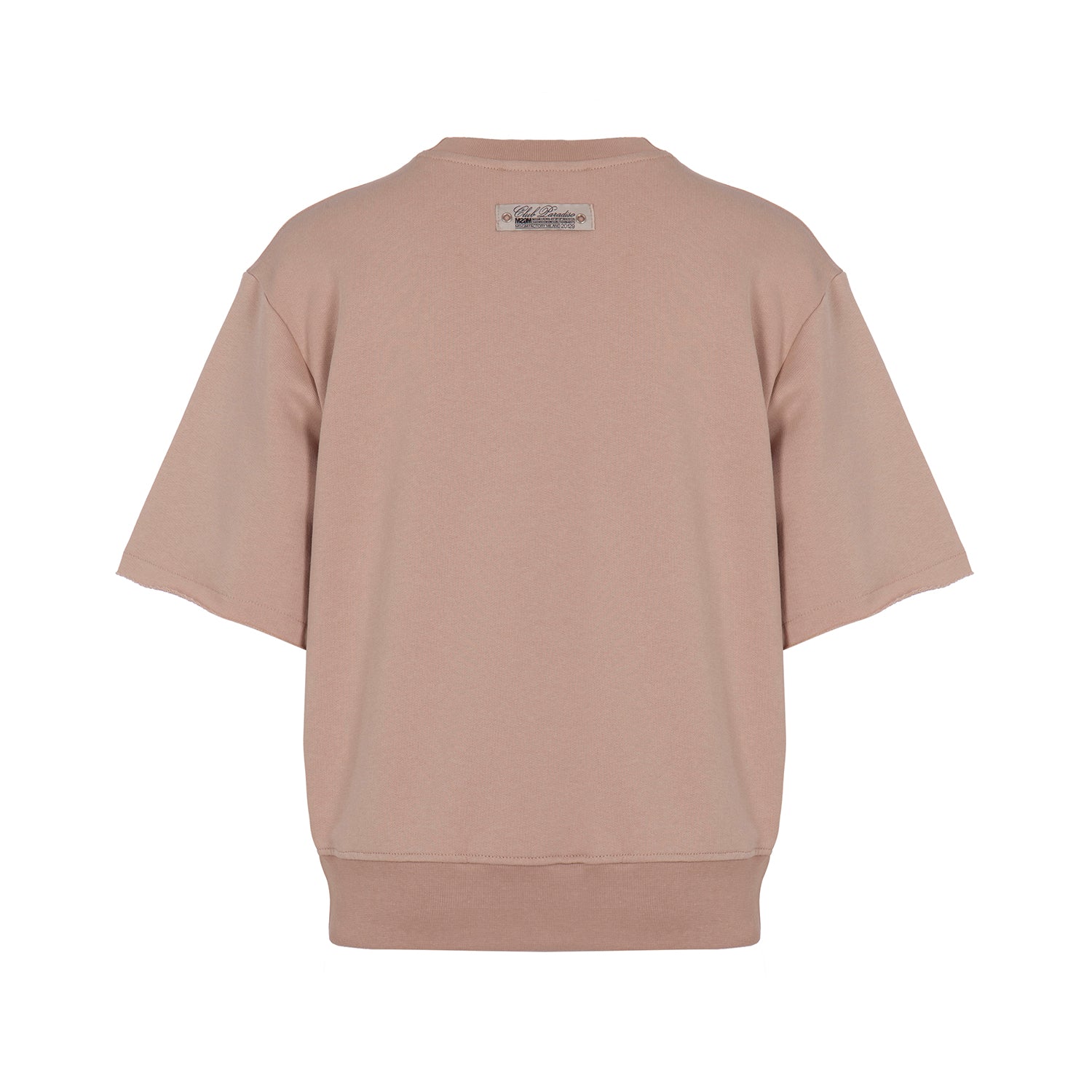 Boys Beige Logo Cotton Sweatshirt