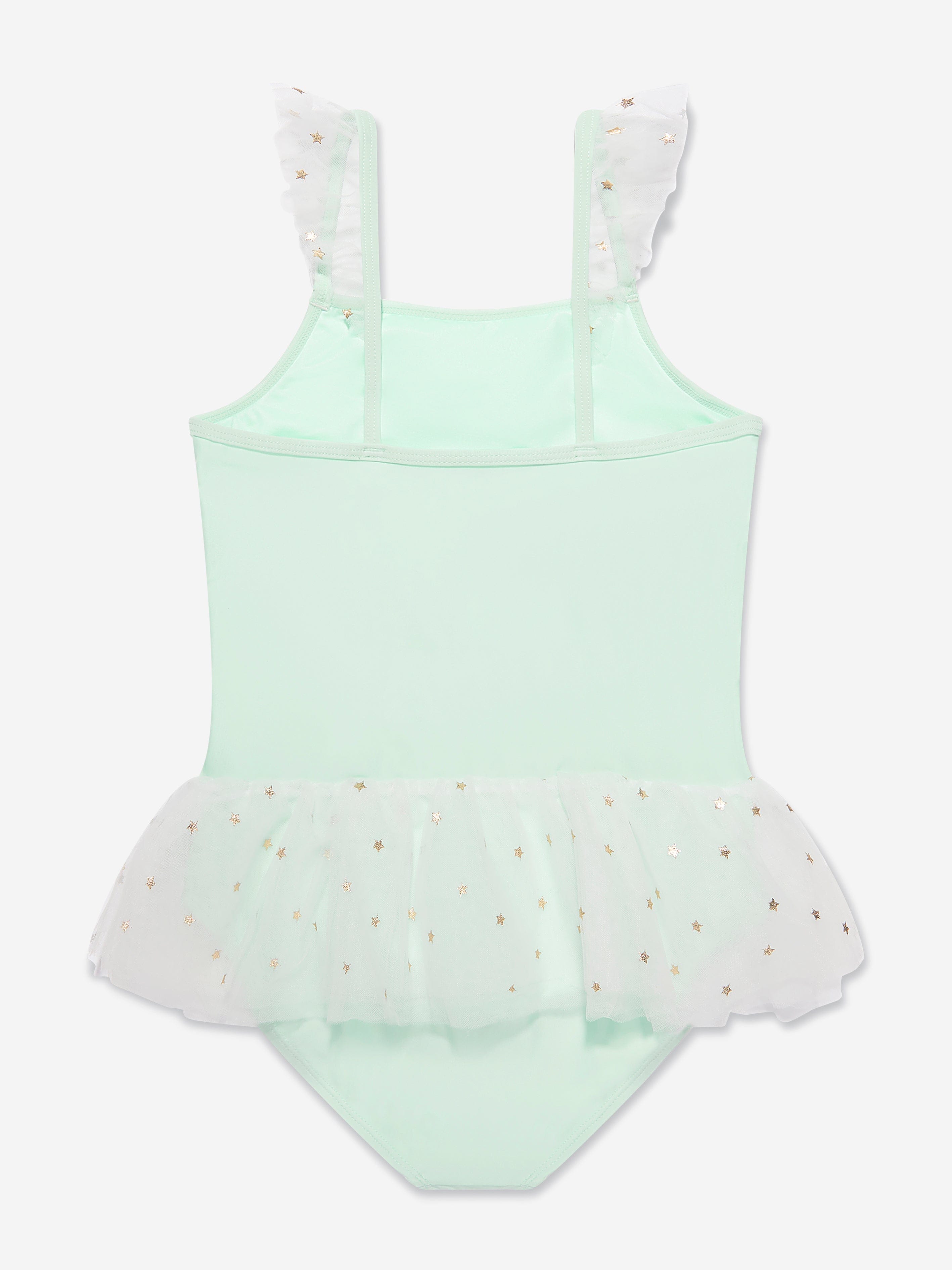 Soli Swim Girls Unicorn Dreams Star Tulle Swimsuit (UPF50+) in Green