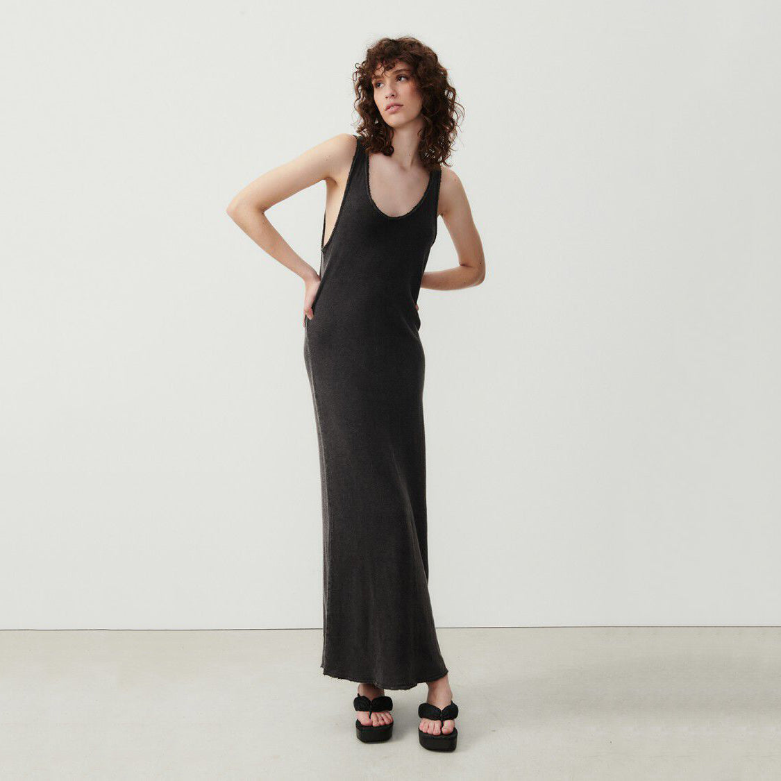 Women Black Cotton Dress