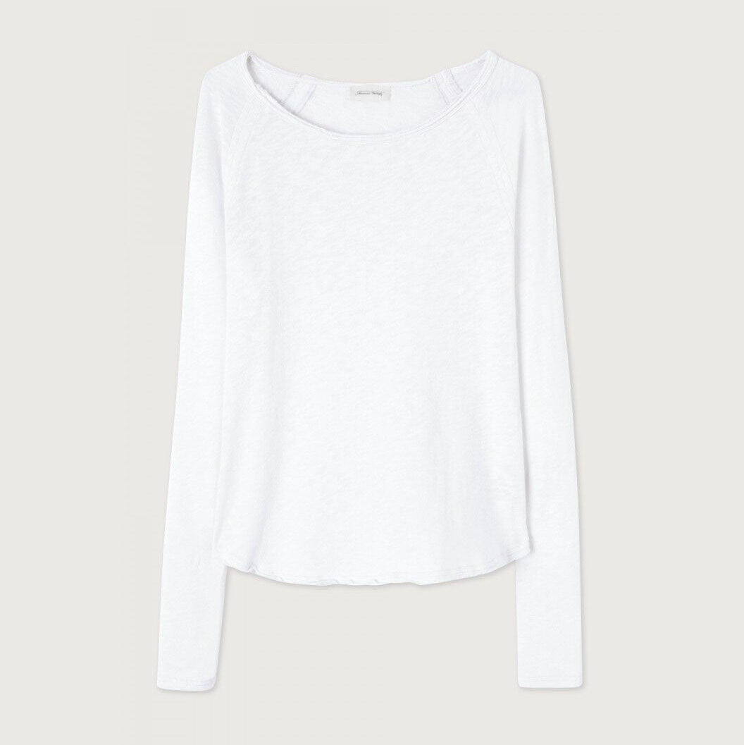 Women White Cotton T-Shirt