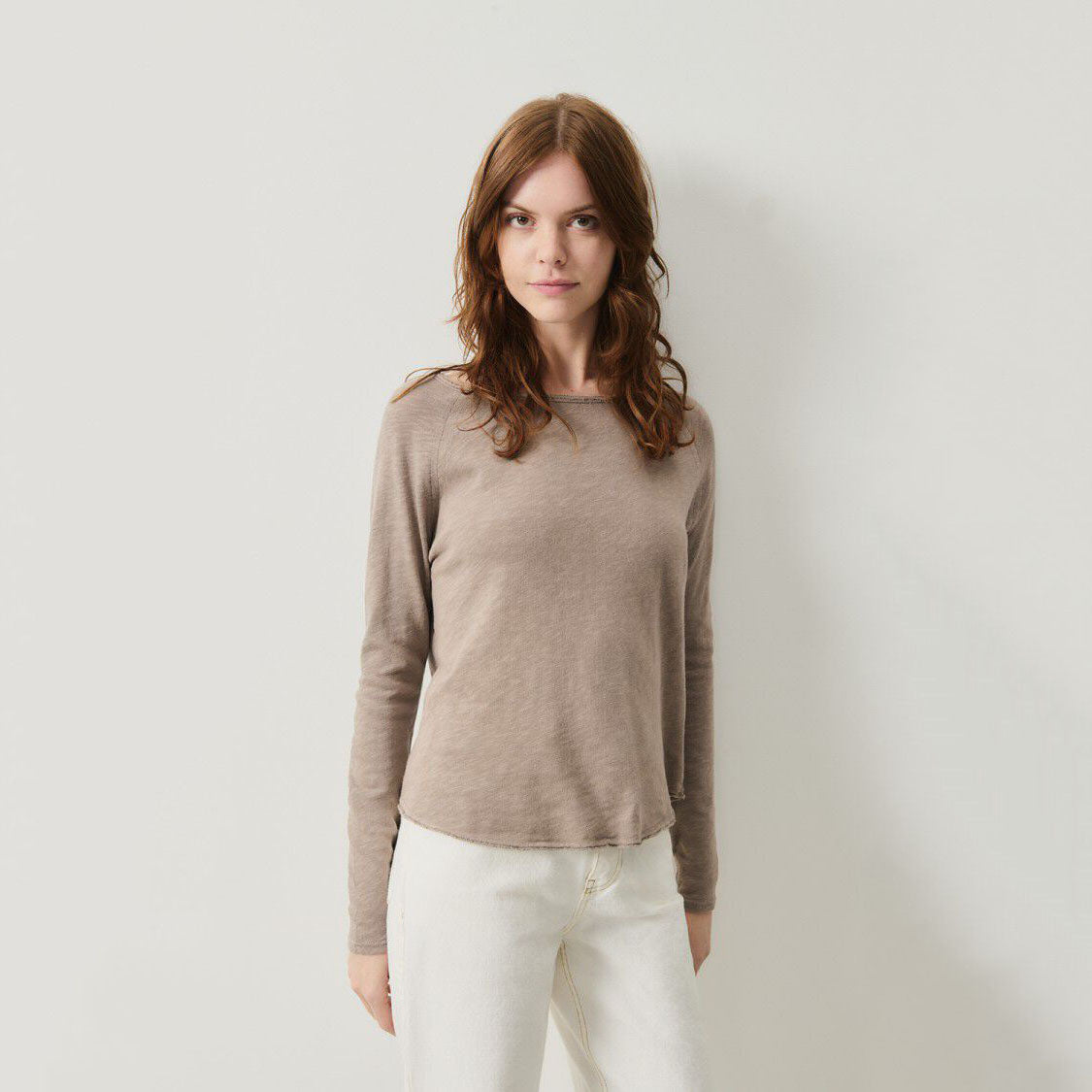 Women Camel Cotton T-Shirt