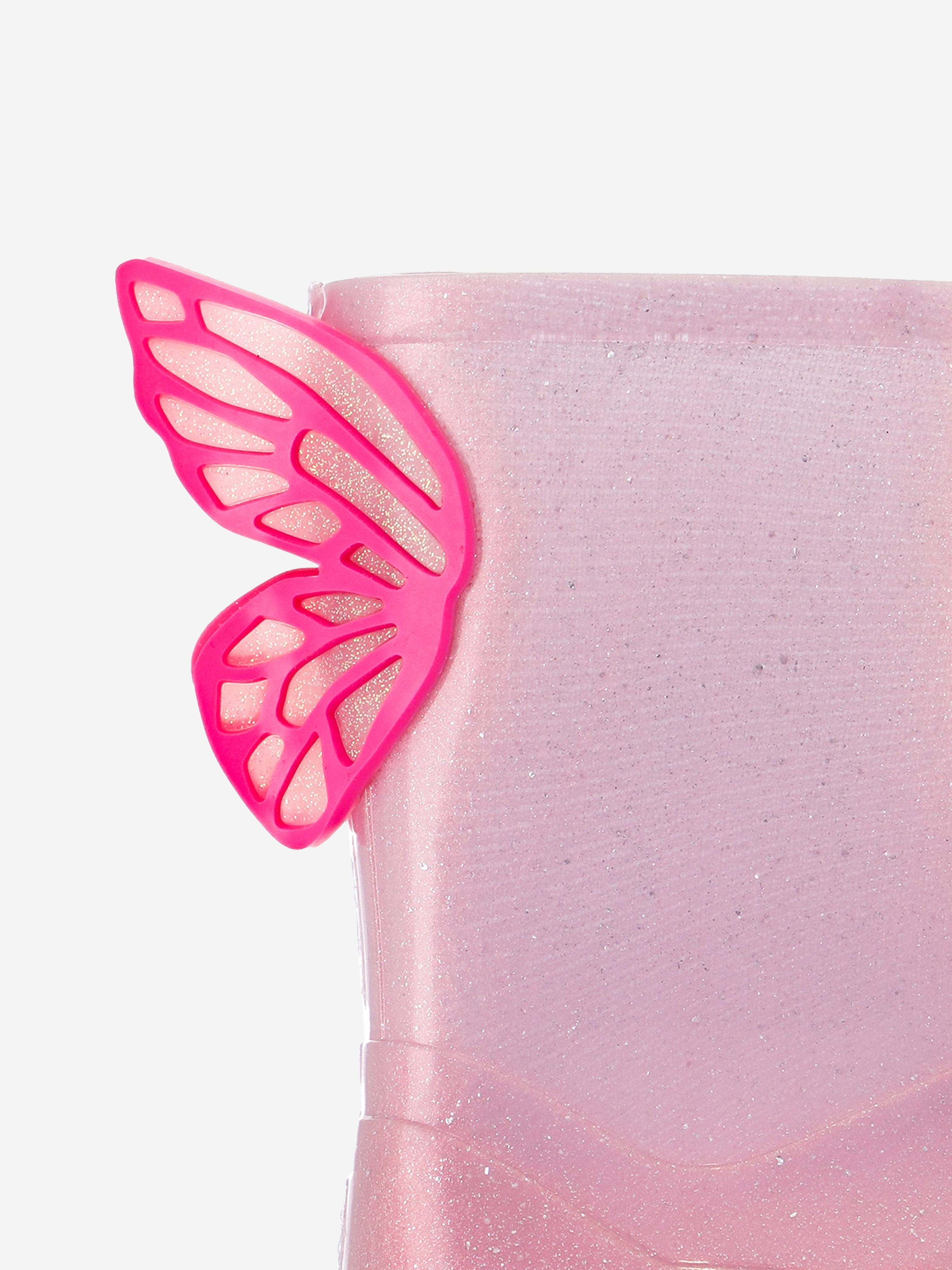 Sophia Webster Girls Butterfly Wellies in Pink