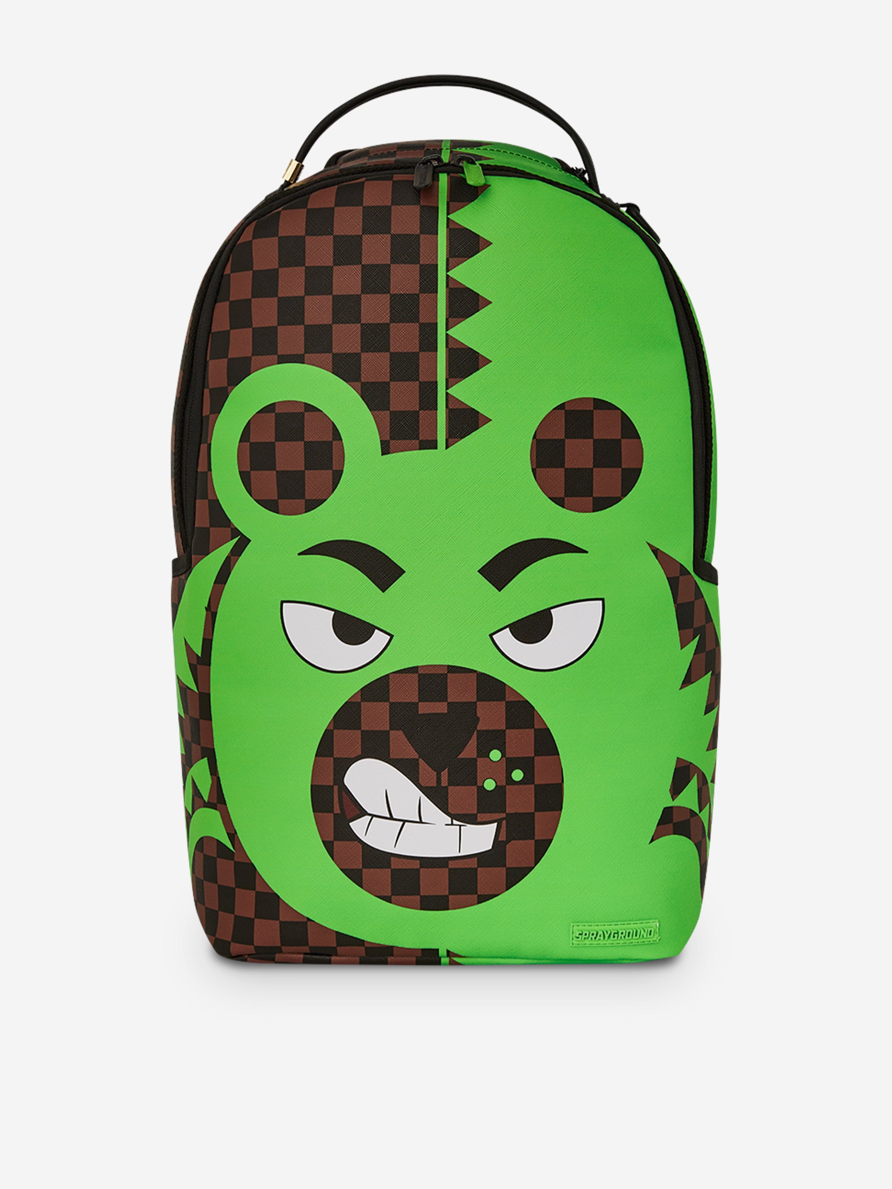 Sprayground Kids Money Bear DLXSV Backpack in Green (45.72 cm)