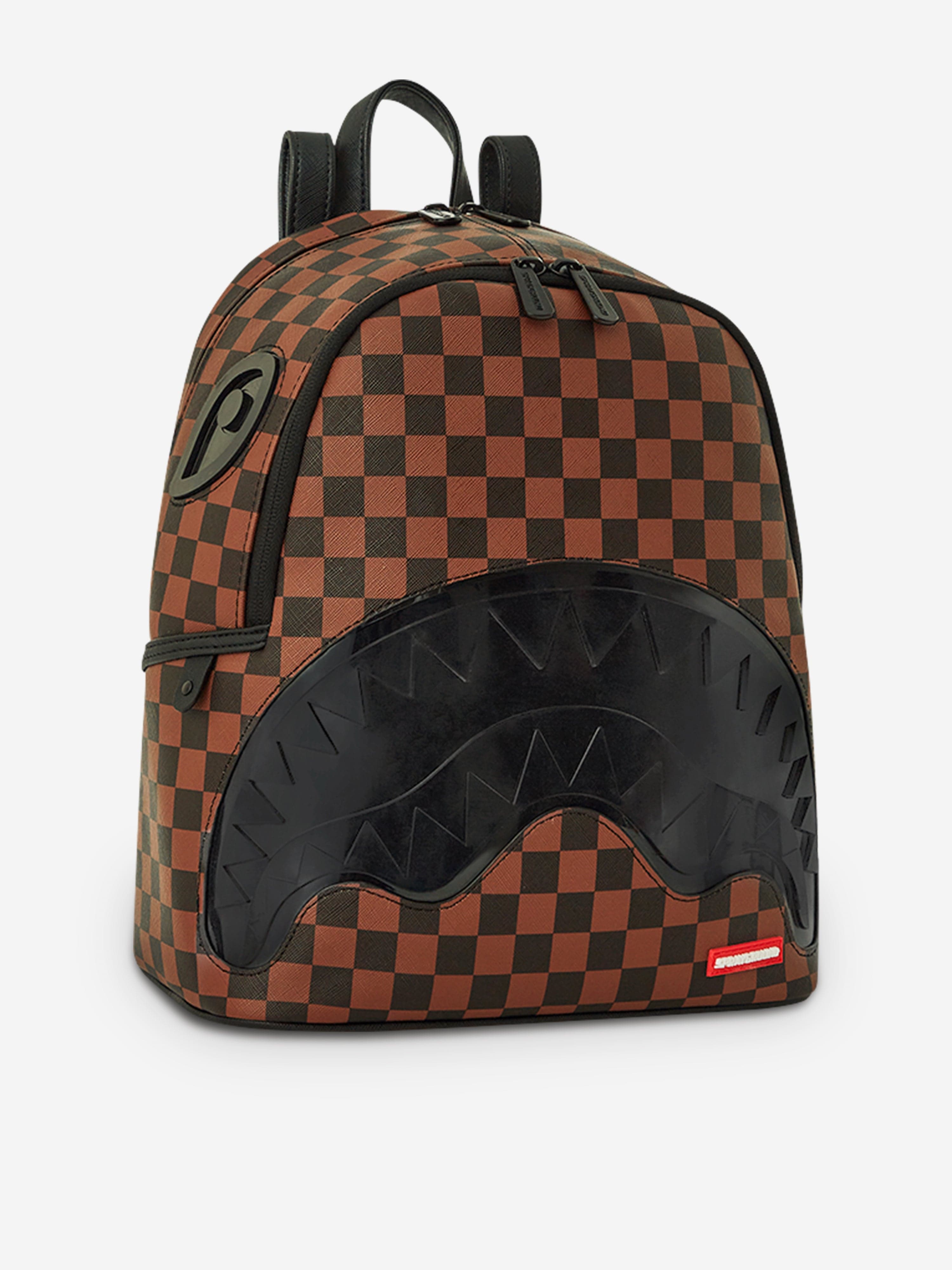 Sprayground Kids Sip Clear SM Eyes Savage Backpack in Brown (46cm)