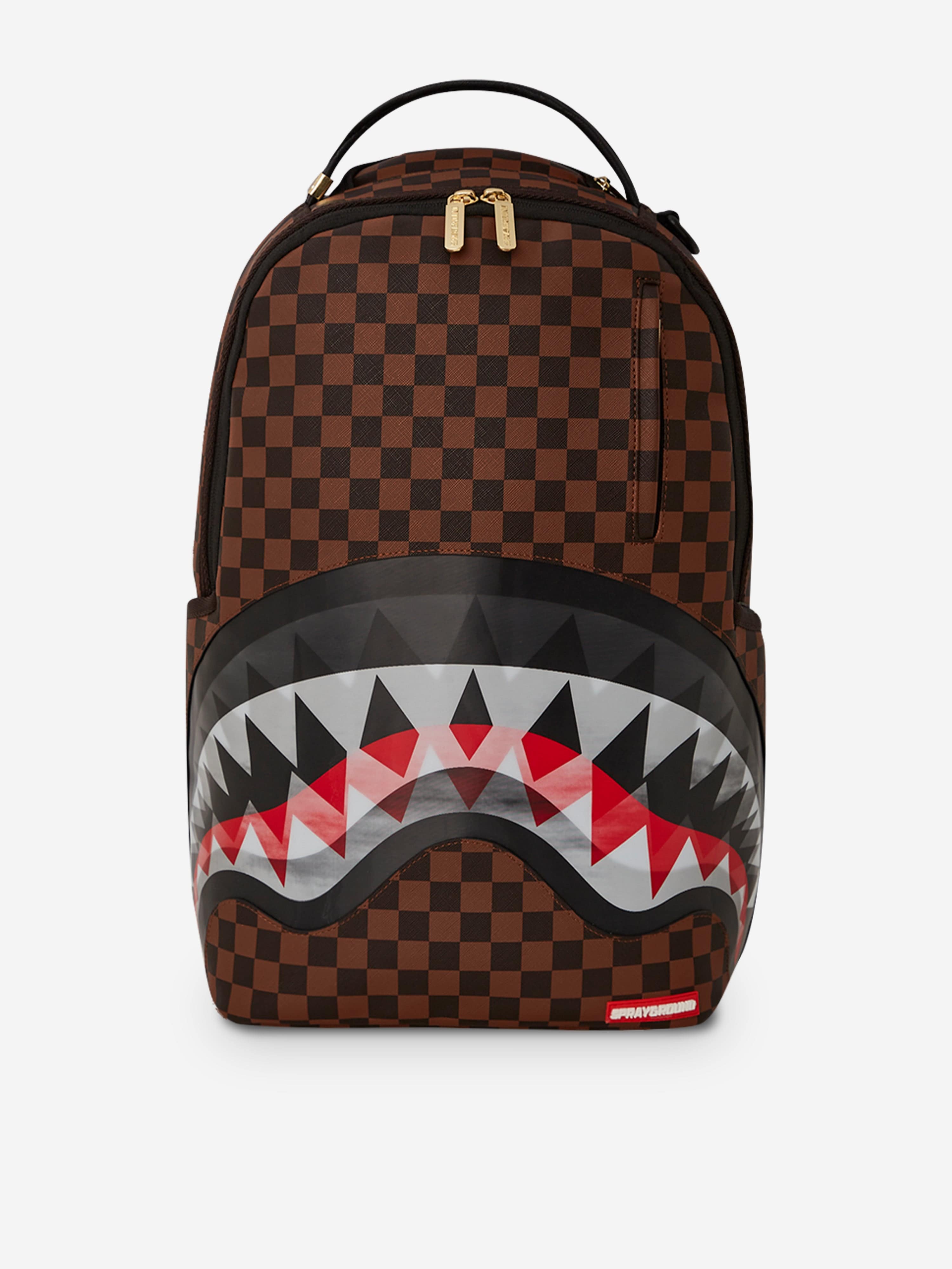 Sprayground Kids Sharks in Paris Lenticular Chomp Backpack in Brown (46cm)