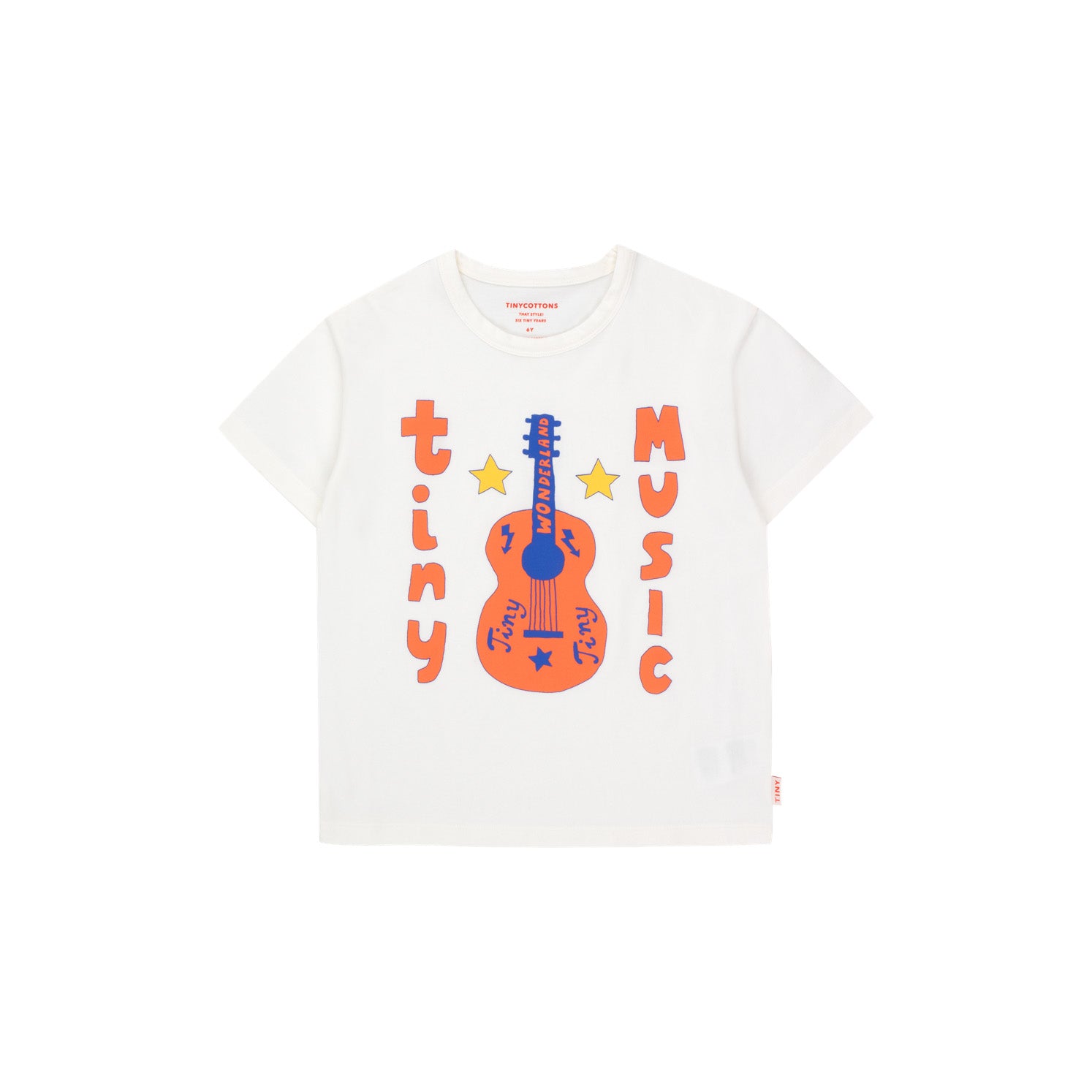 Boys & Girls White Printed Cotton T-Shirt