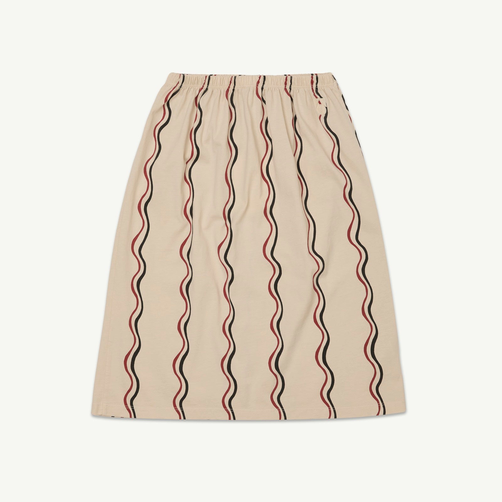 Girls Beige Ripple Cotton Skirt