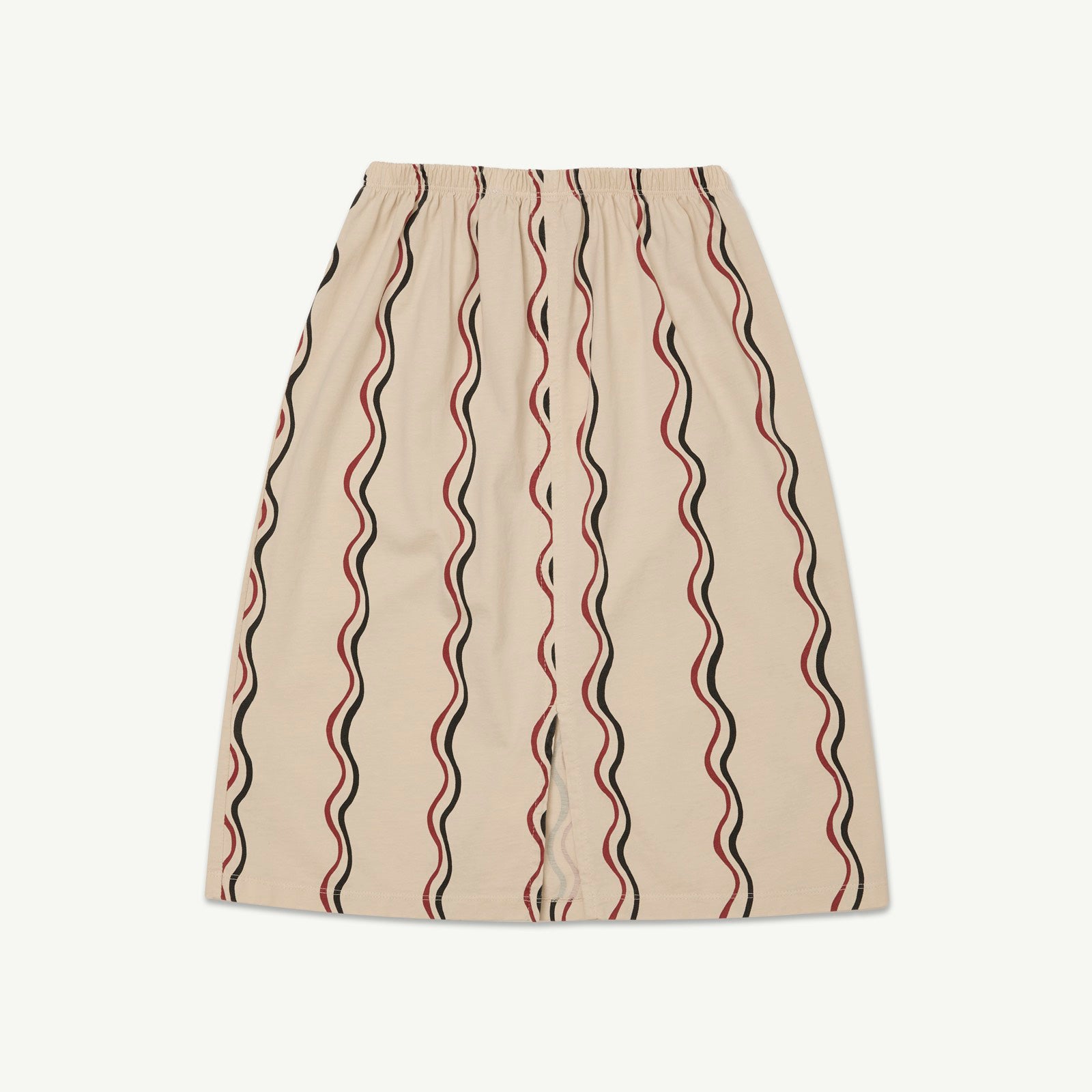 Girls Beige Ripple Cotton Skirt