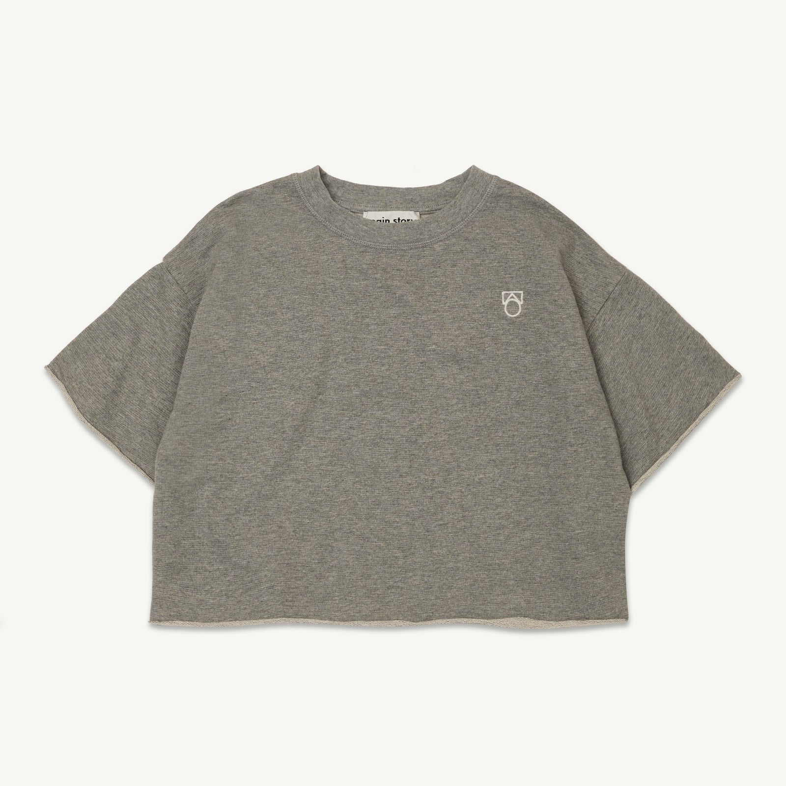 Boys & Girls Grey Cotton Short Sleeves Sweatshirt