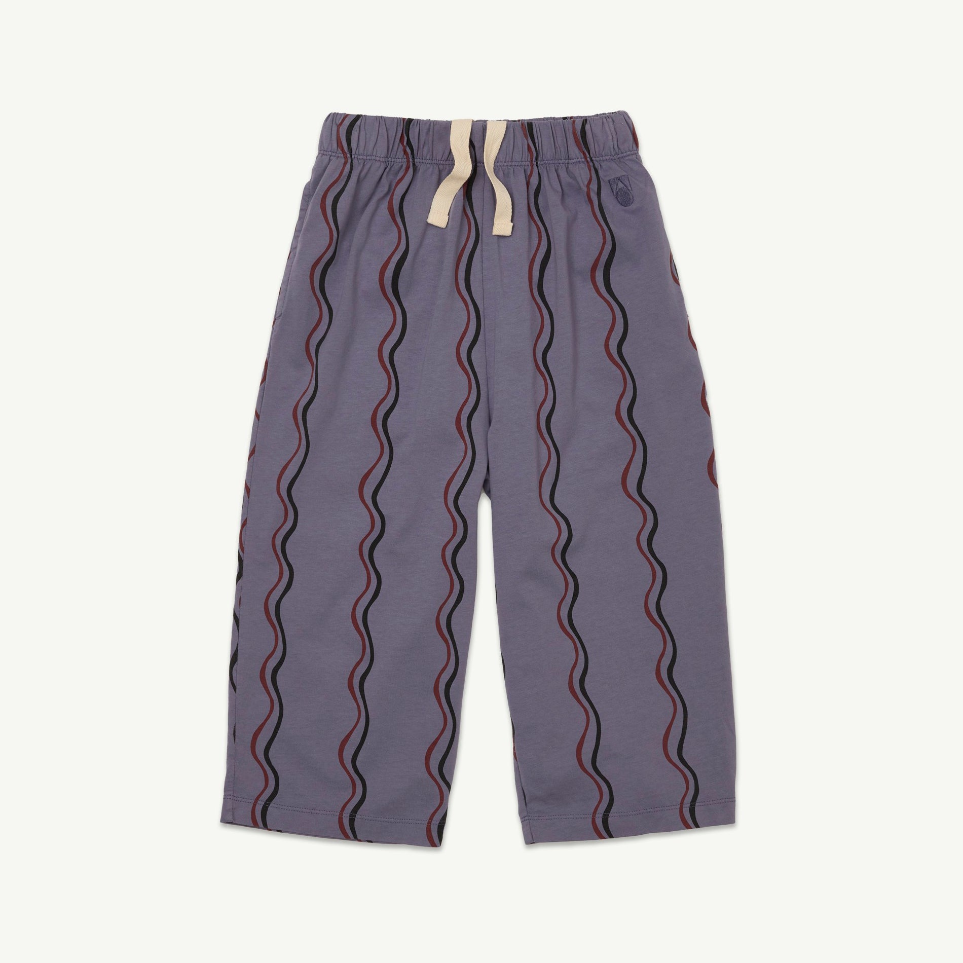 Boys & Girls Purple Ripple Cotton Trousers