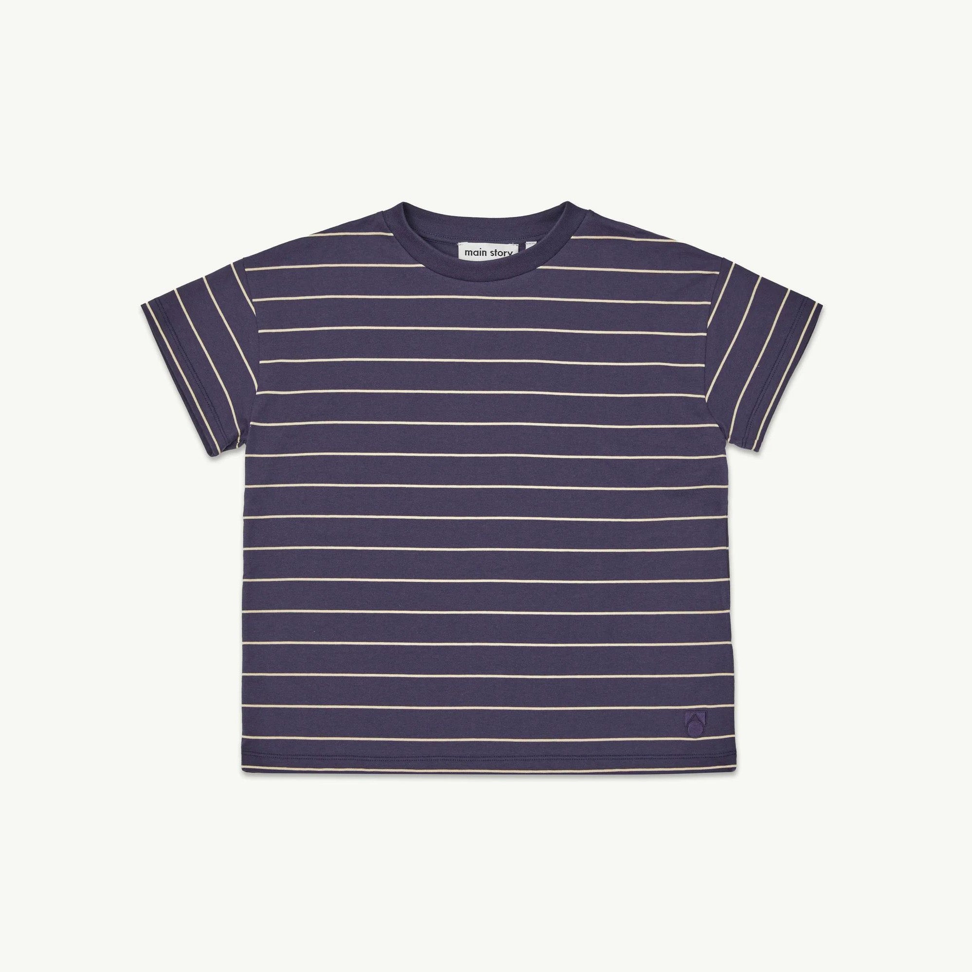 Boys & Girls Navy Stripes Cotton T-Shirt