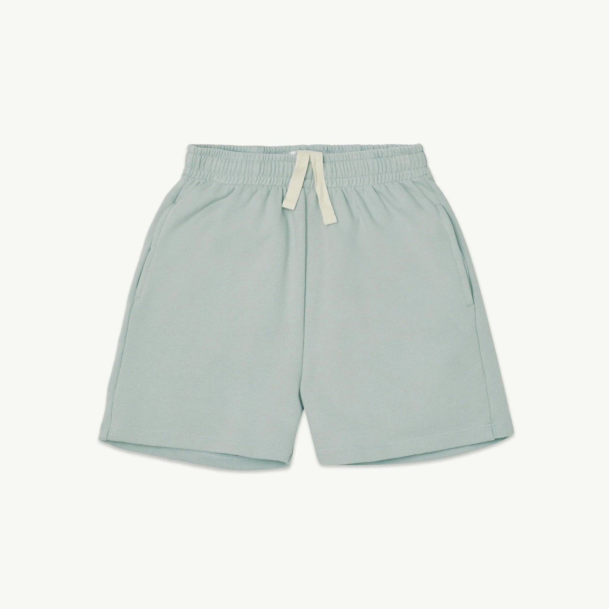 Boys & Girls Grey Green Cotton Shorts