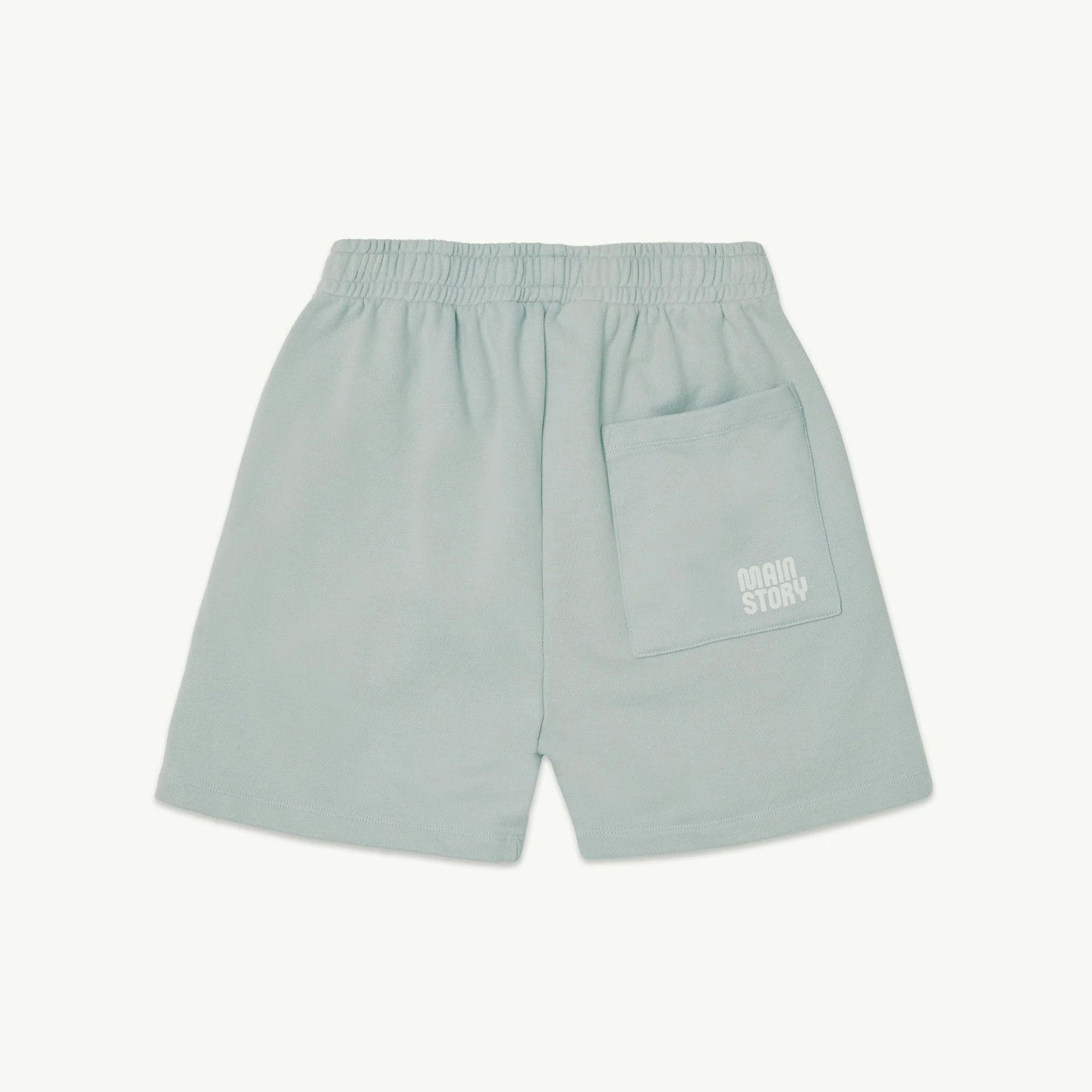 Boys & Girls Grey Green Cotton Shorts