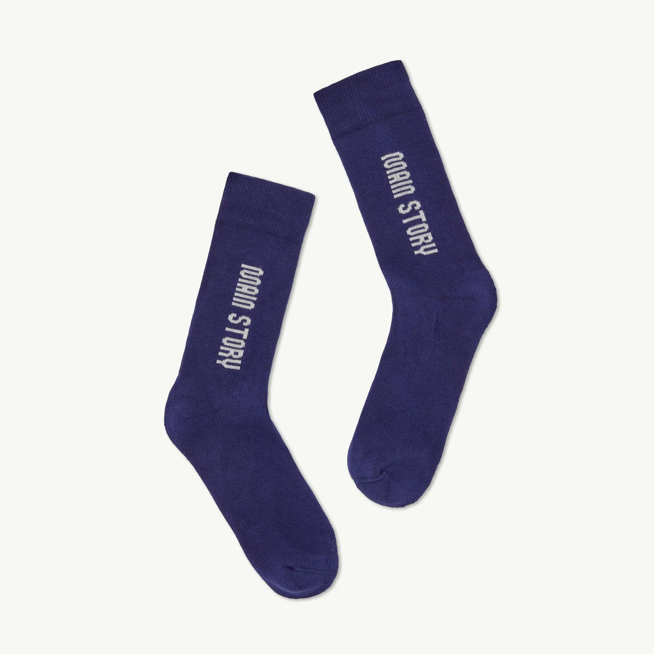 Boys & Girls Navy Logo Cotton Socks