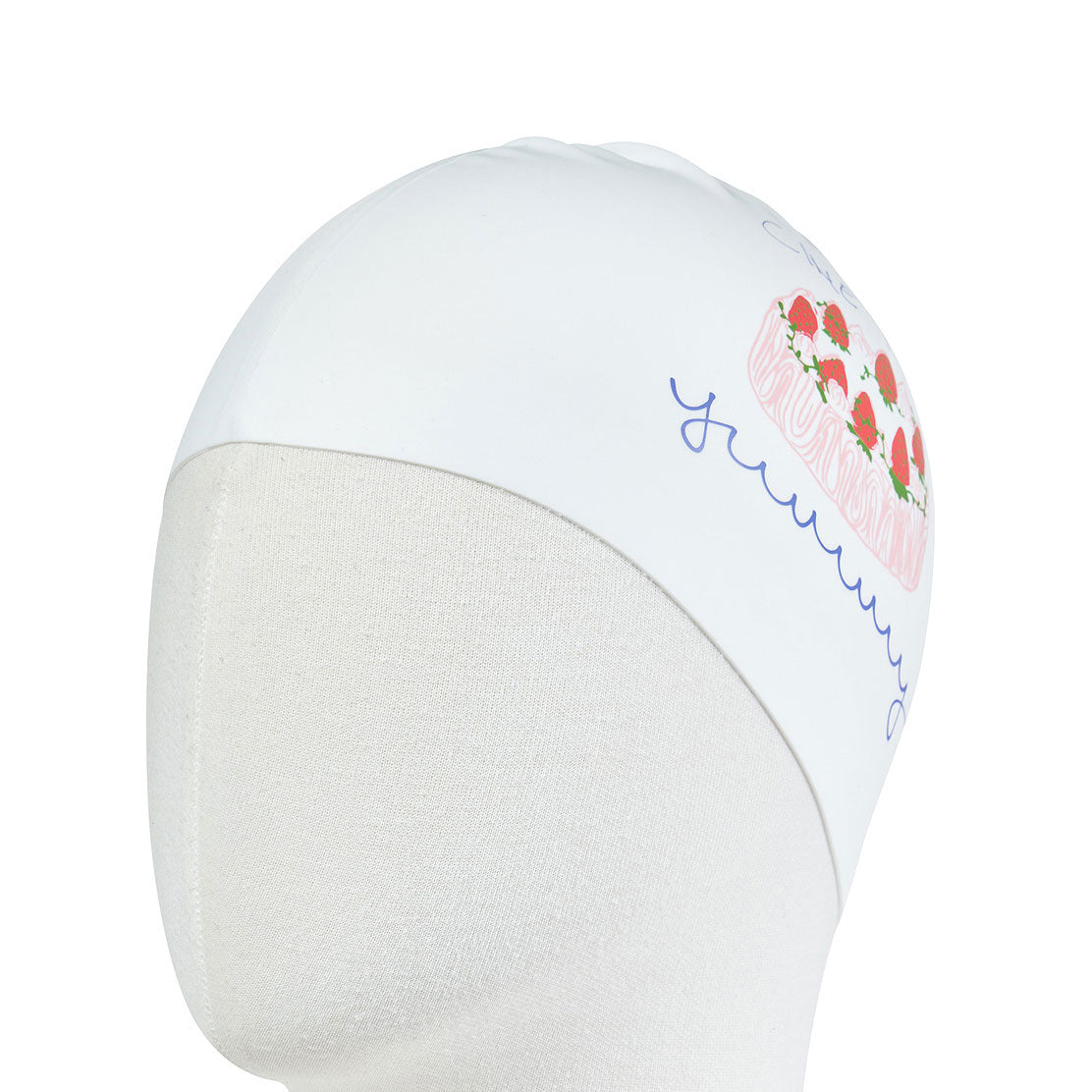 Adult White Cake Silicone Swim Cap