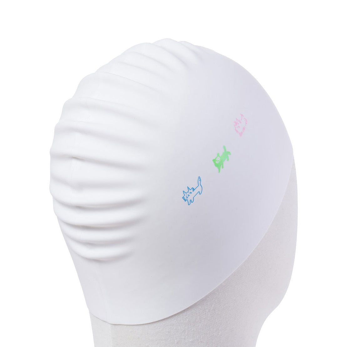 Bonnets de bain en silicone blancs imprimés pour adultes