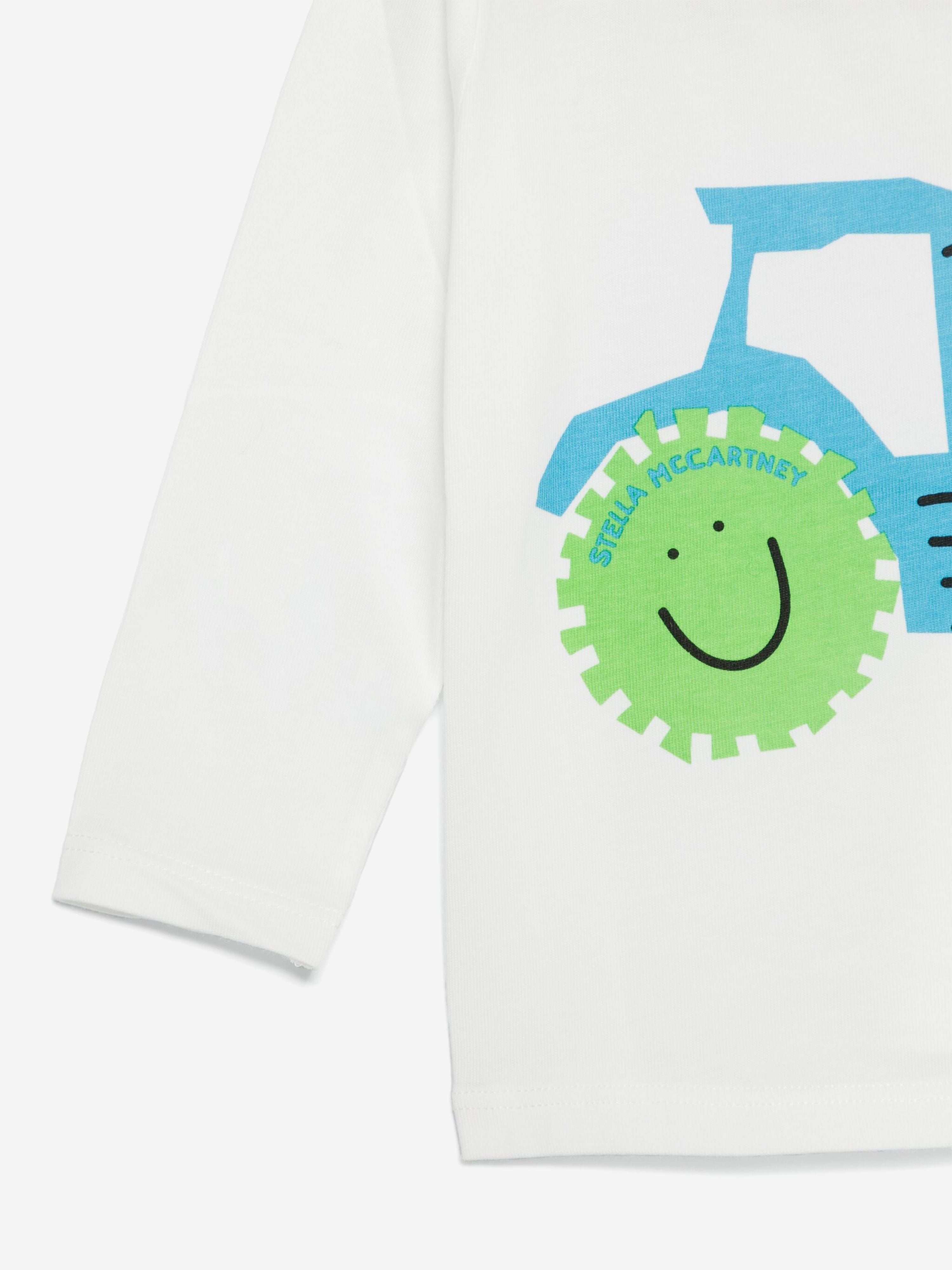 Stella McCartney Baby Boys Tractor T-Shirt in Ivory