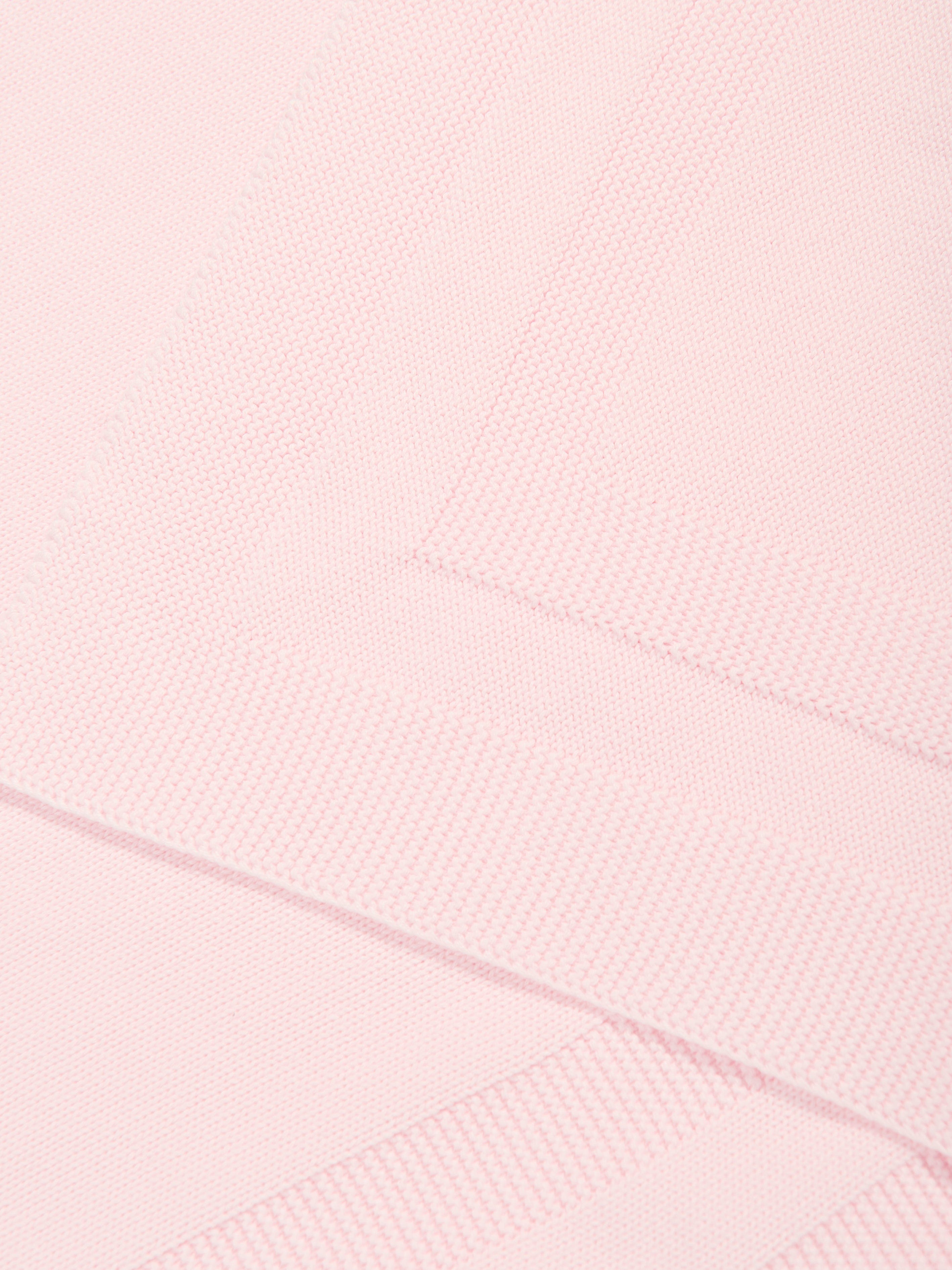 Baby Girls Cotton Daisy Blanket in Pink (73cm)