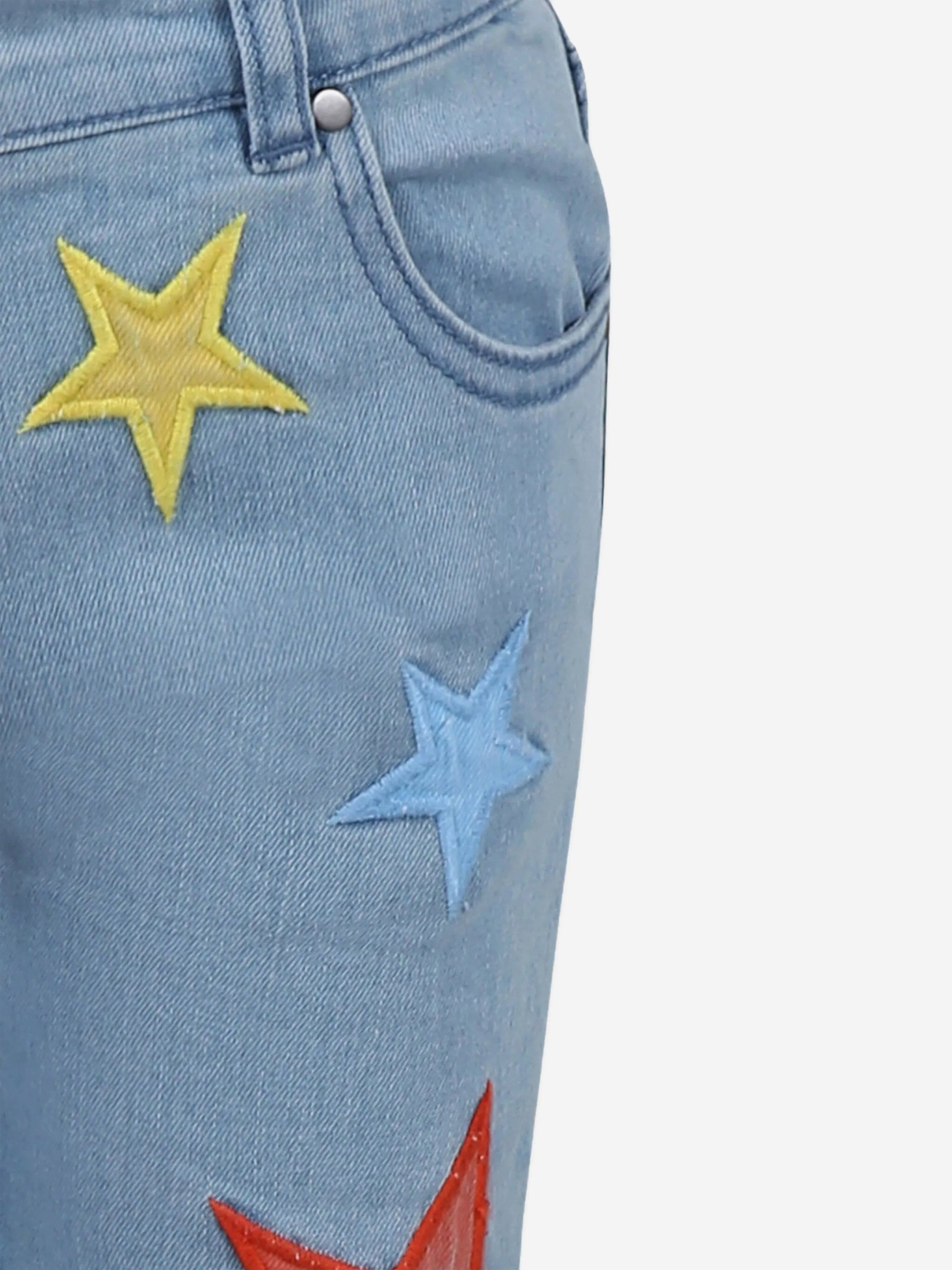 Girls Star Mom Jeans in Blue