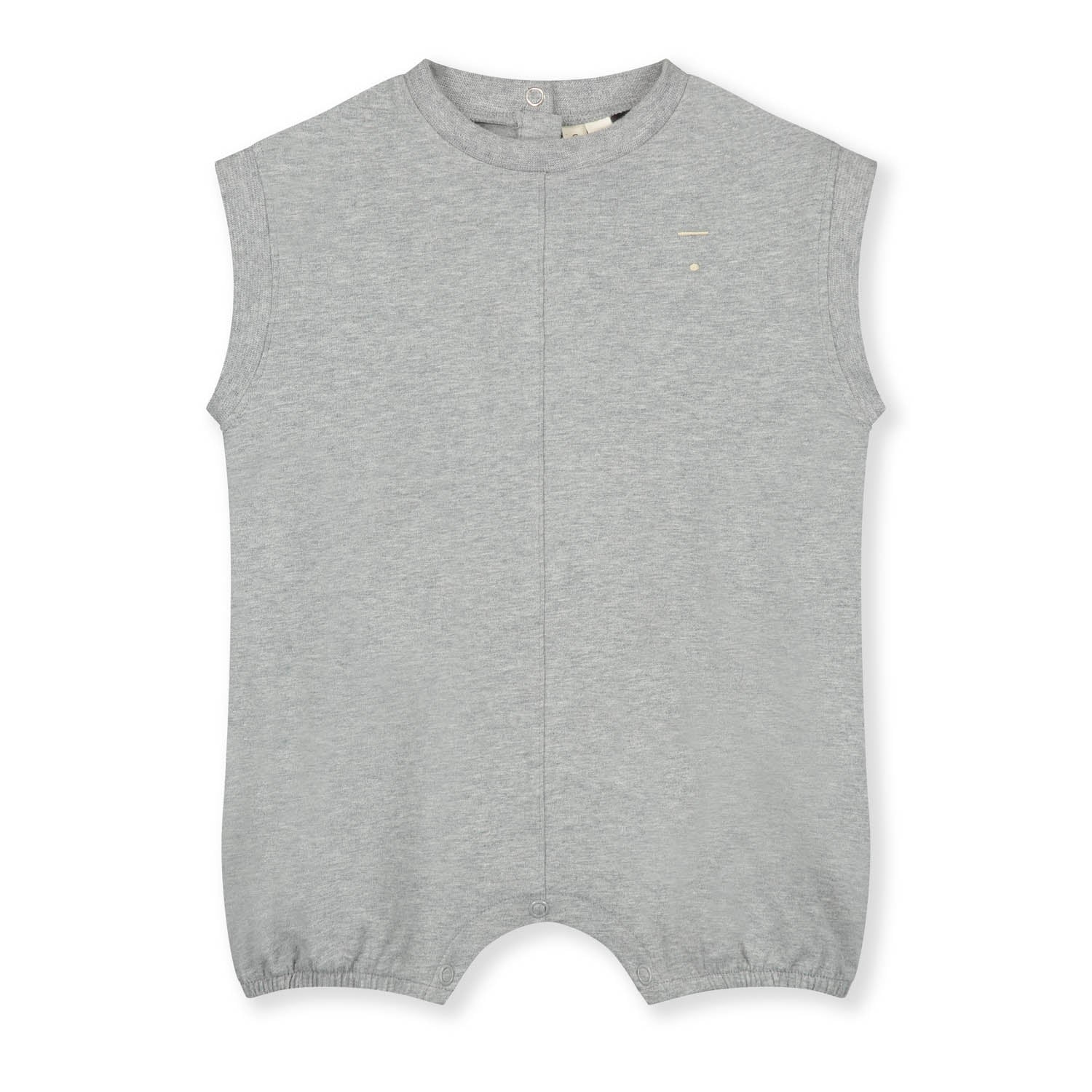 Baby Boys & Girls Grey Cotton Babysuit
