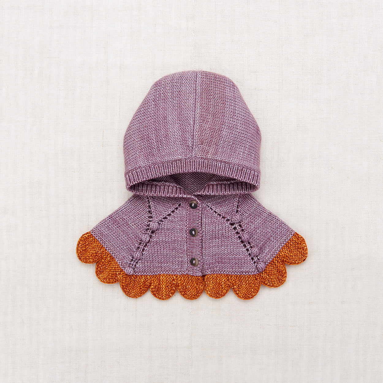 Boys & Girls Purple Wool Cape Hat