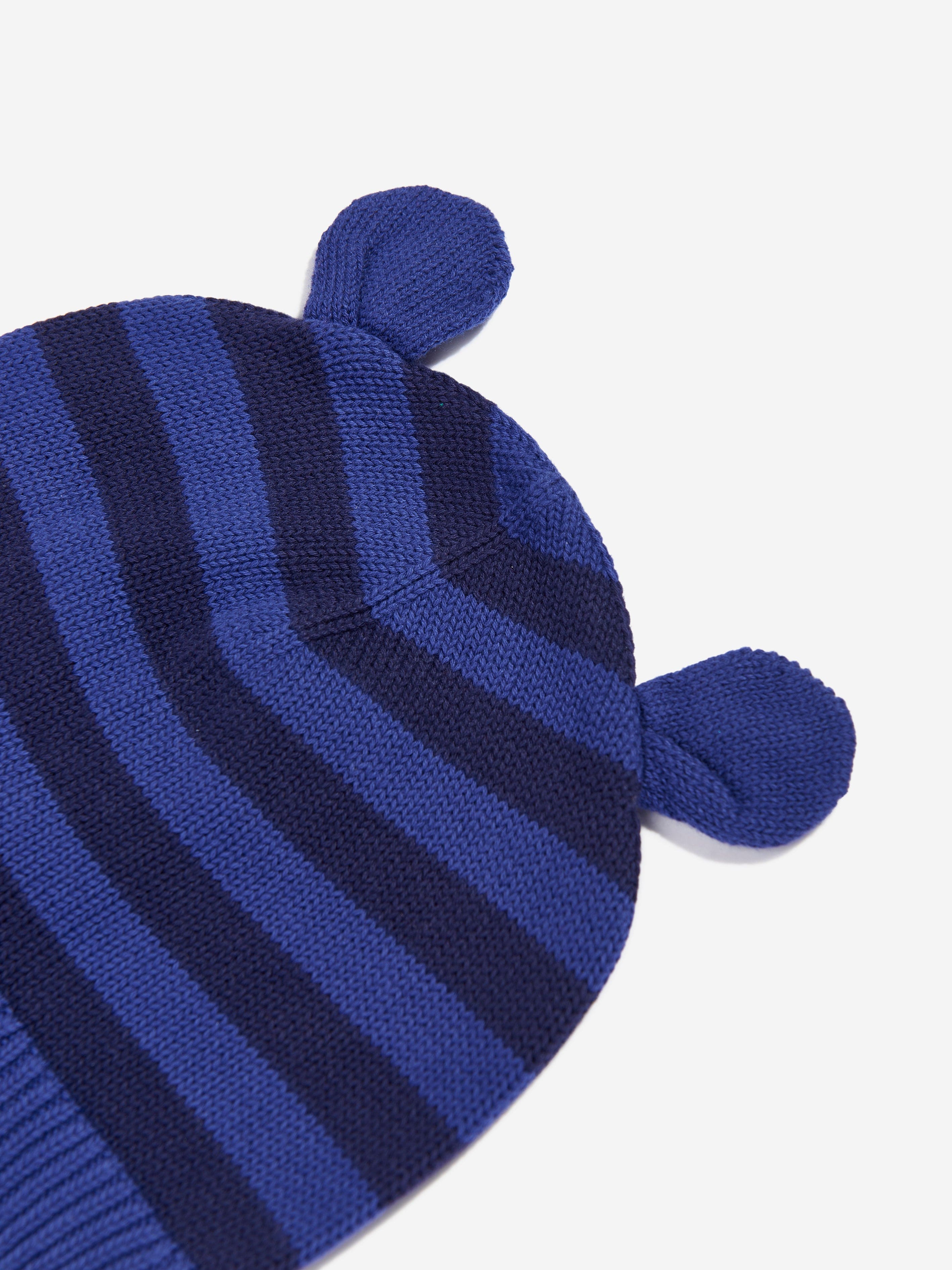 Baby Boys Damson Knit Hat With Ears in Blue