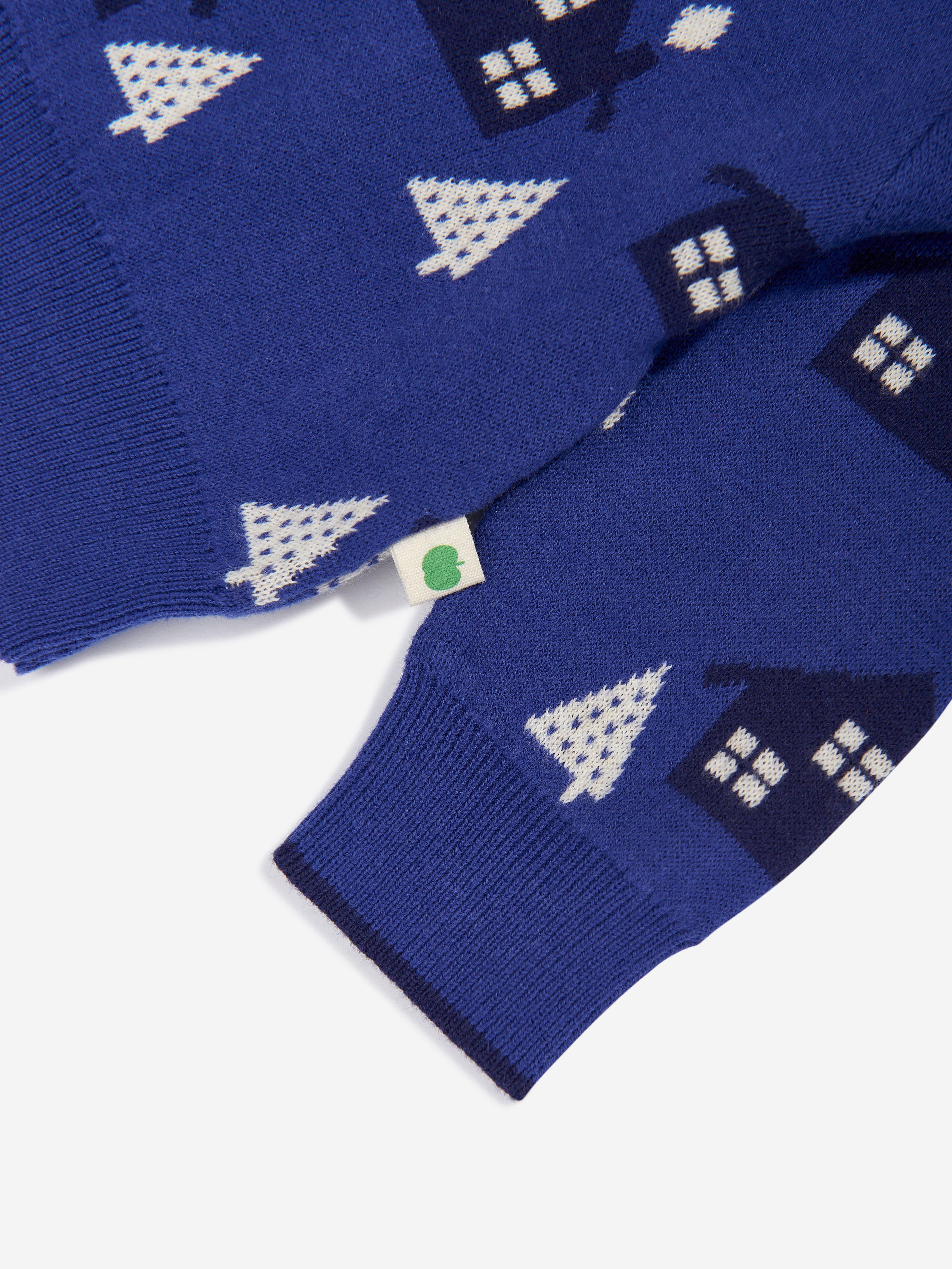 Boys Fir Cabin Knit Cardigan in Blue