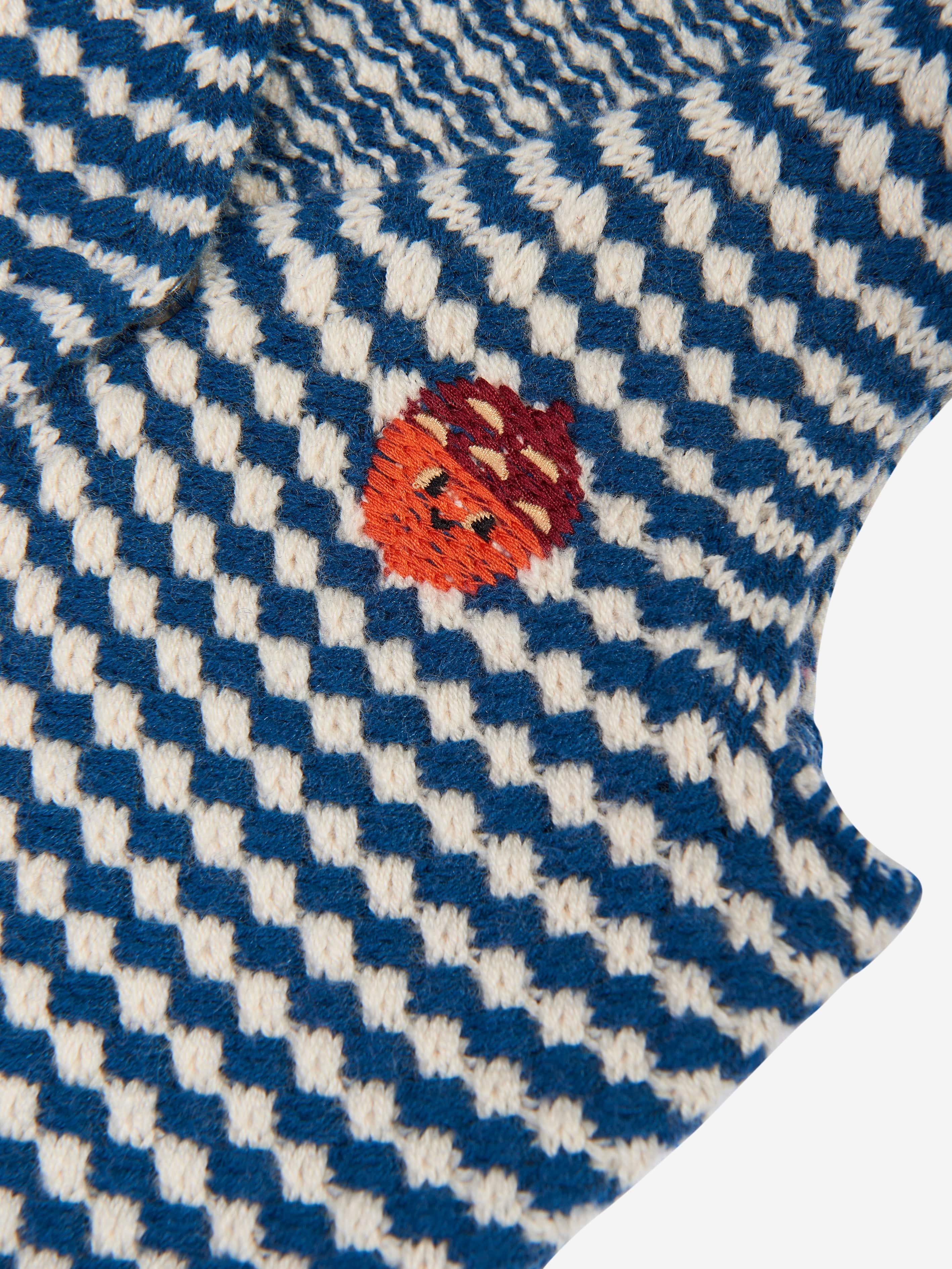 Boys Hawthorn Chunky Checker Waistcoat in Blue