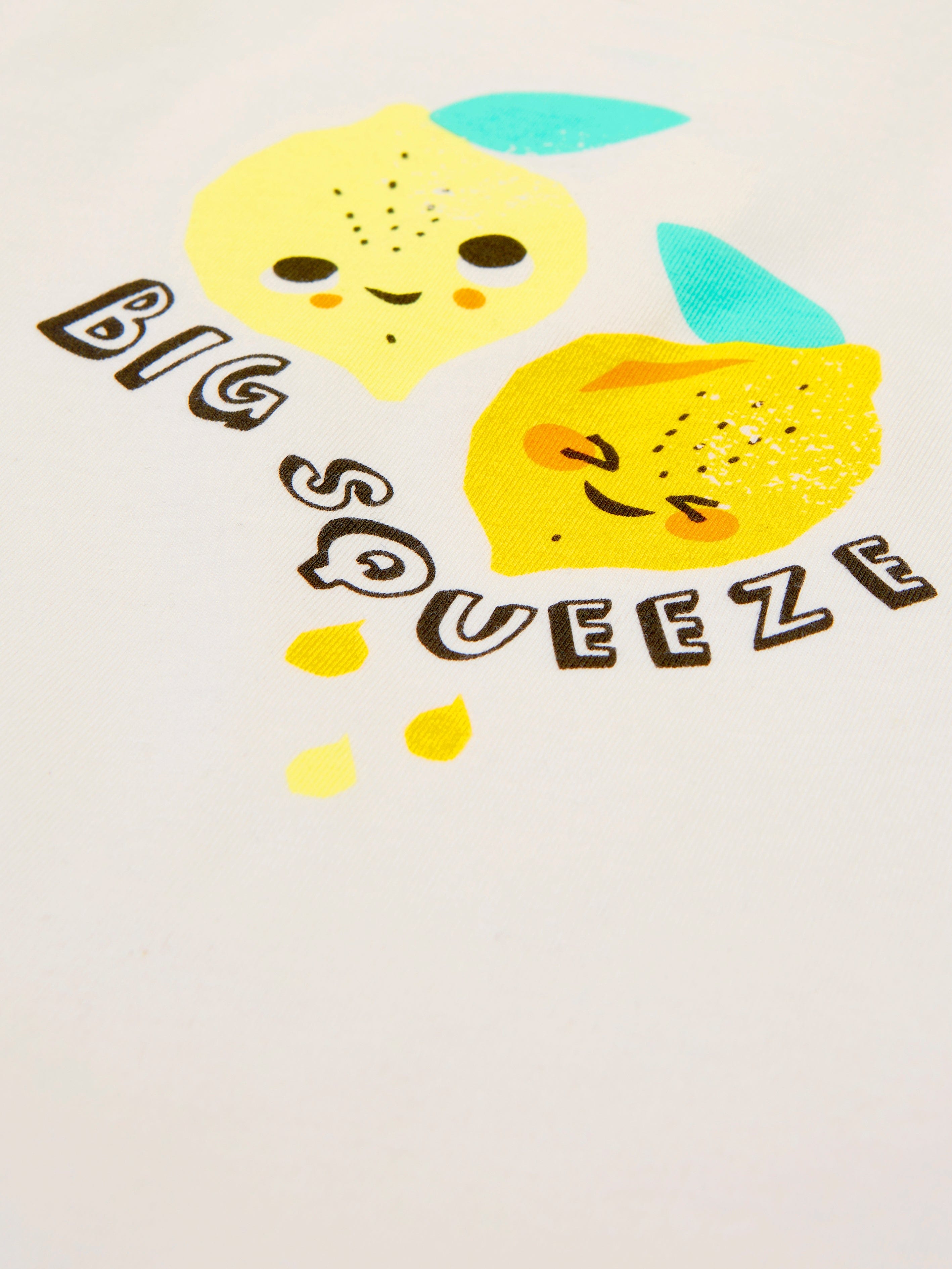 The Bonnie Mob Unisex Organic Cotton Lemon Print T-Shirt