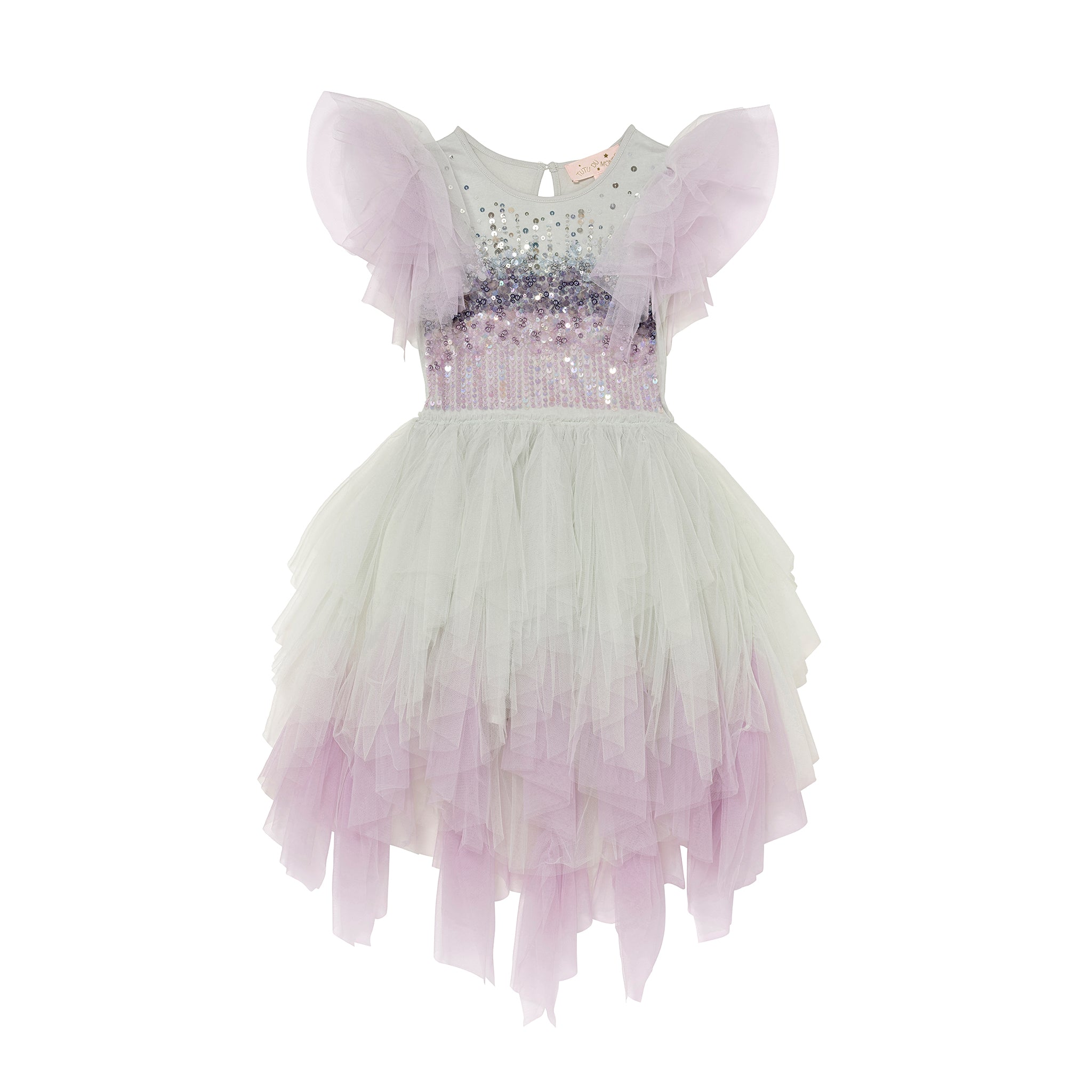 Girls Gradient Pink Sequins Tutu Dress