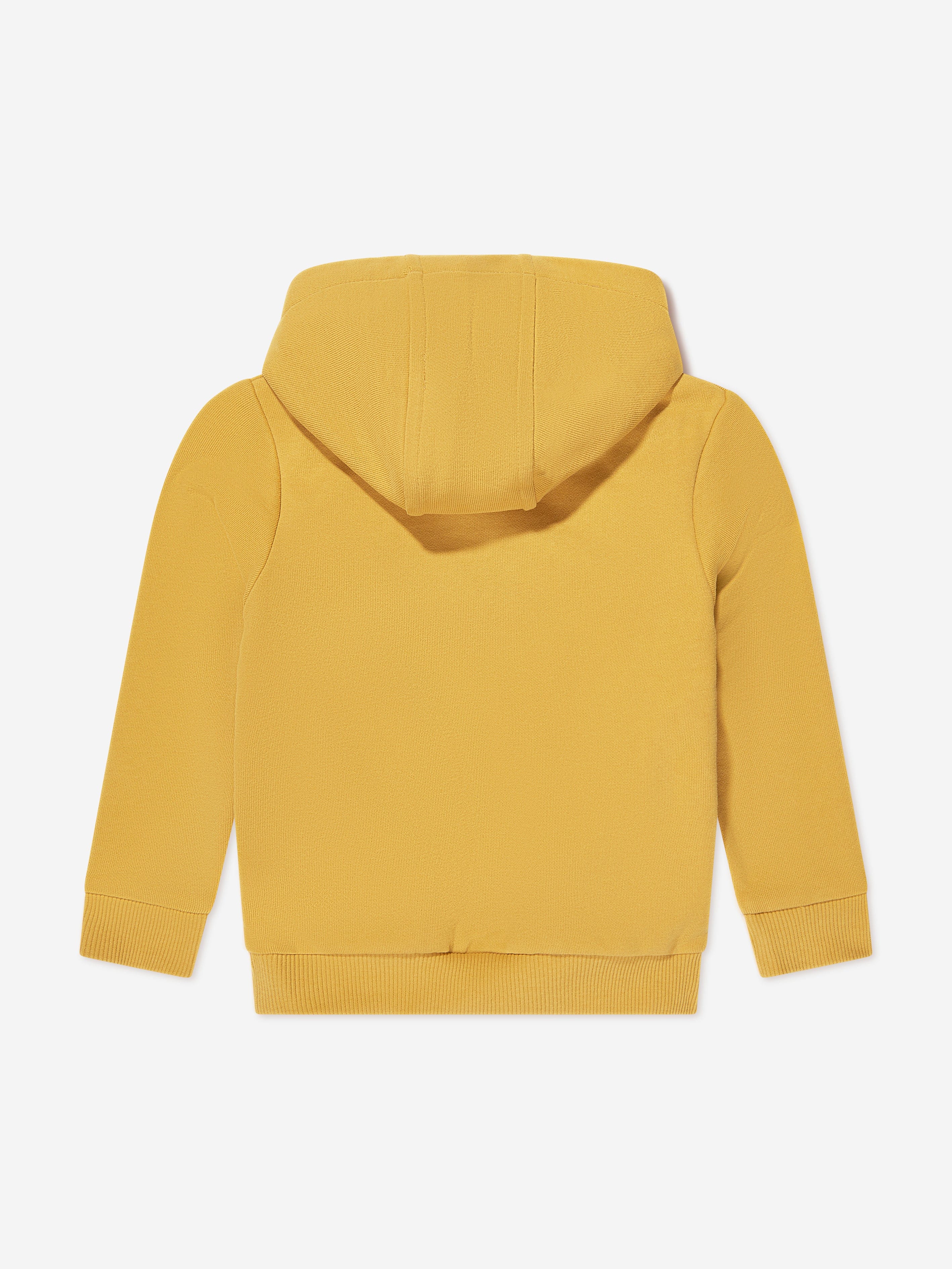Timberland Boys Logo Print Hoodie in Yellow