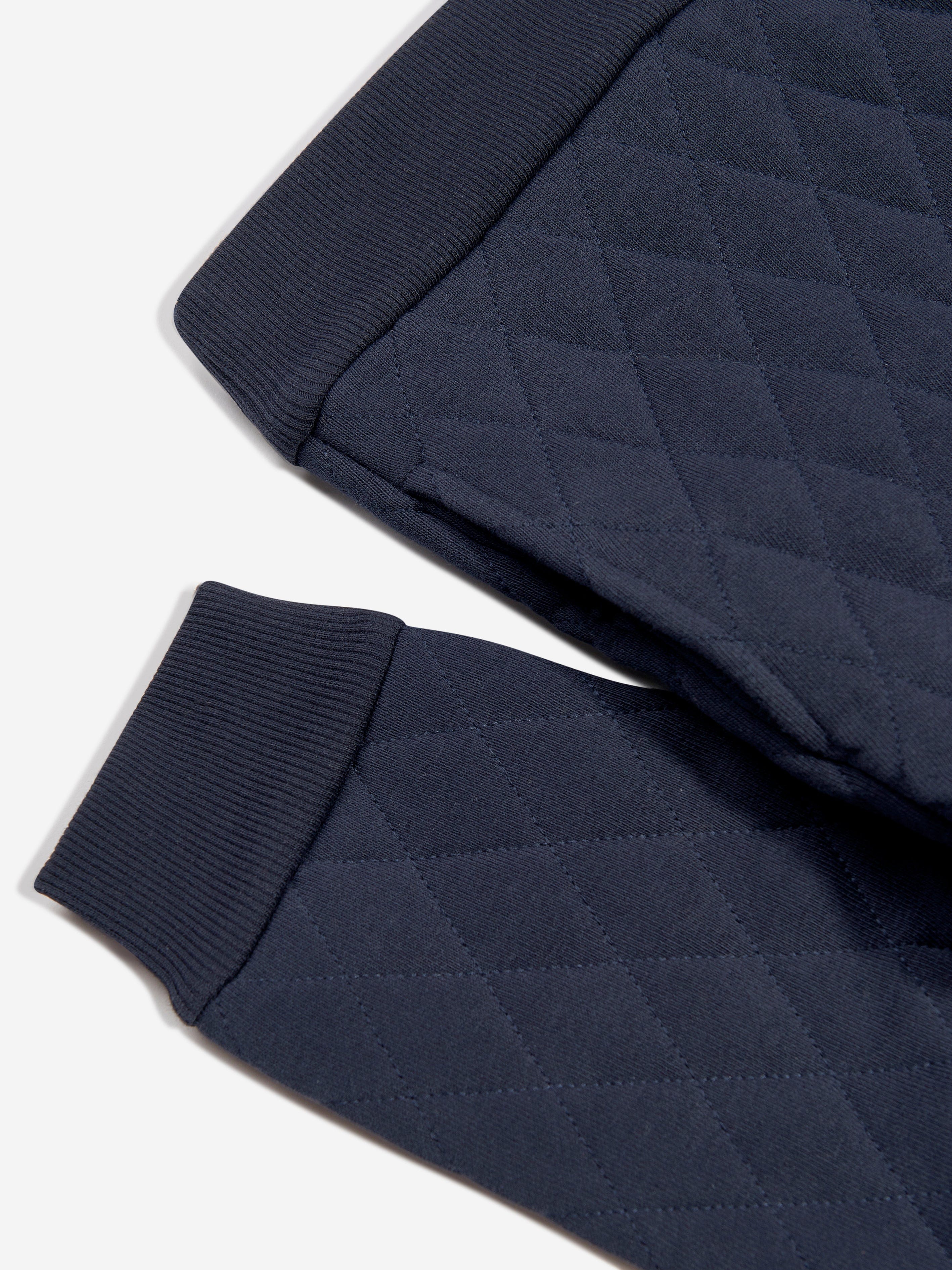 Timberland Boys Quilted Hooded Sweatshirt in Navy