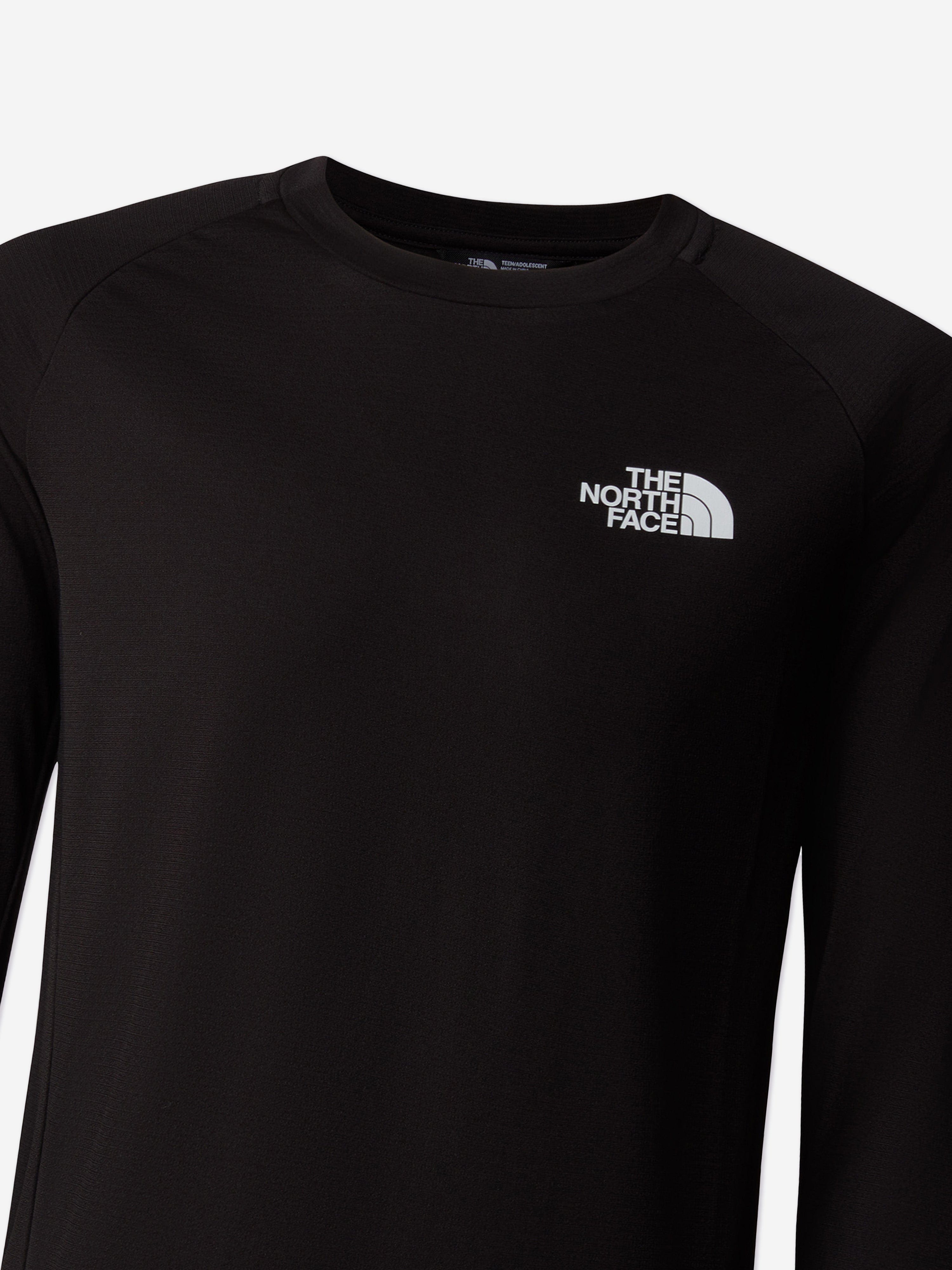 The North Face Kids Never Stop Long Sleeve T-Shirt in Black