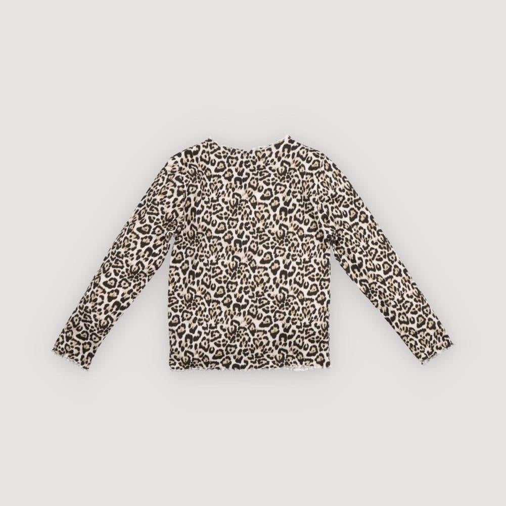 Girls Leopard Printed Cotton T-Shirt