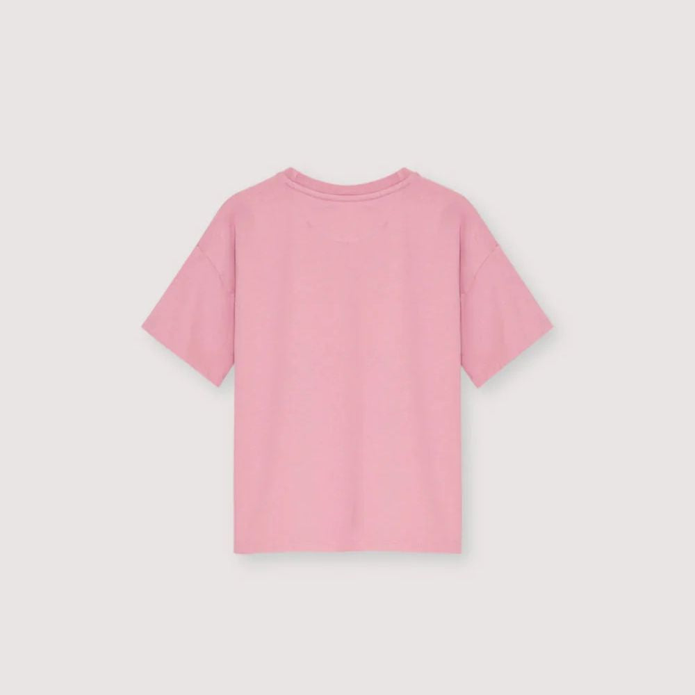 Girls Pink Logo Cotton T-Shirt