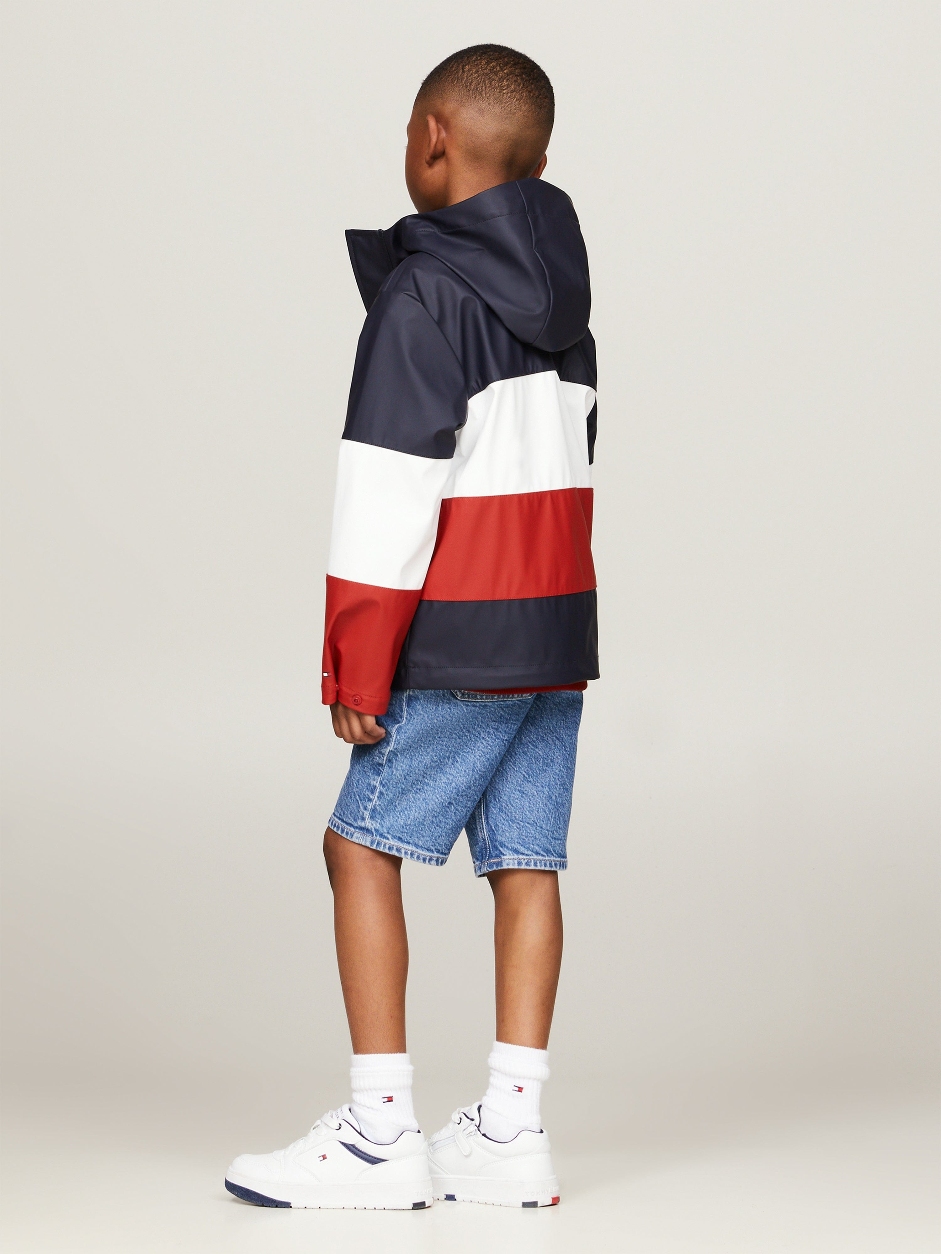 Tommy Hilfiger Kids Colourblock Windbreaker in Multicolour