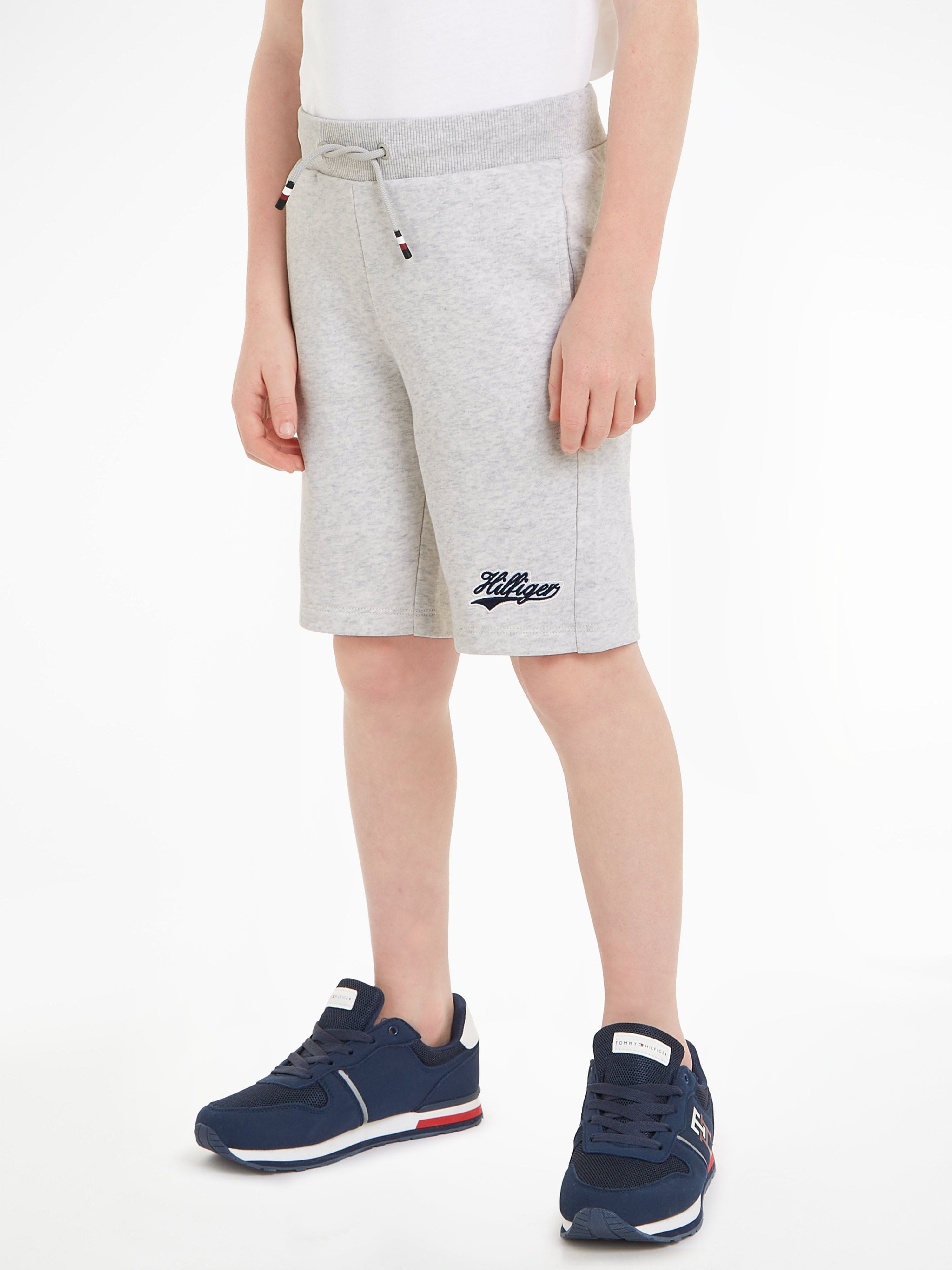 Tommy Hilfiger Boys Logo Script Shorts in Ivory