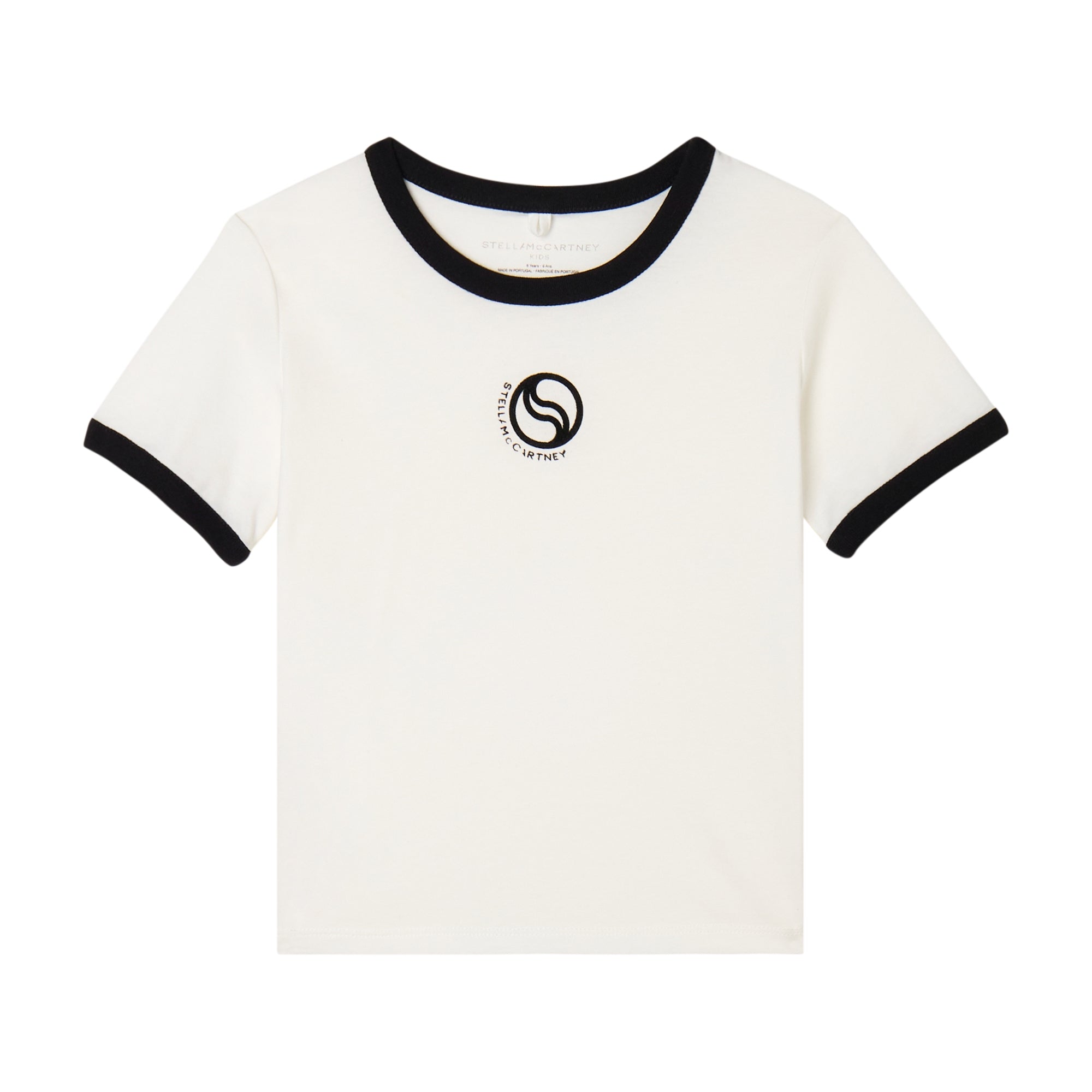 Girls White Cotton T-Shirt