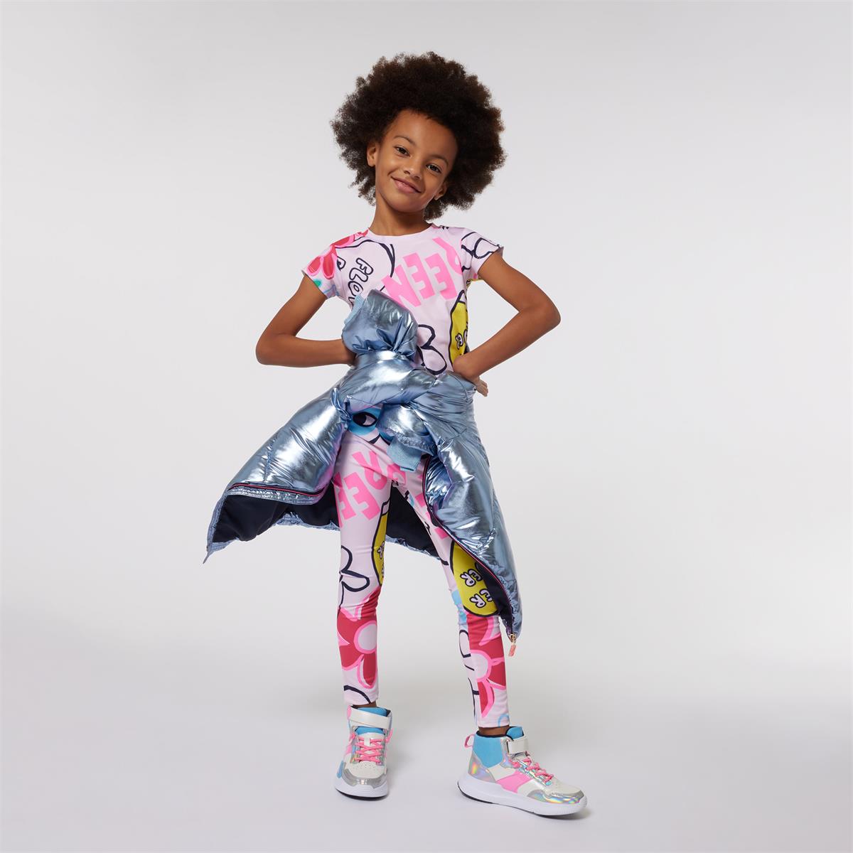 Girls Multicolor Printed Leggings